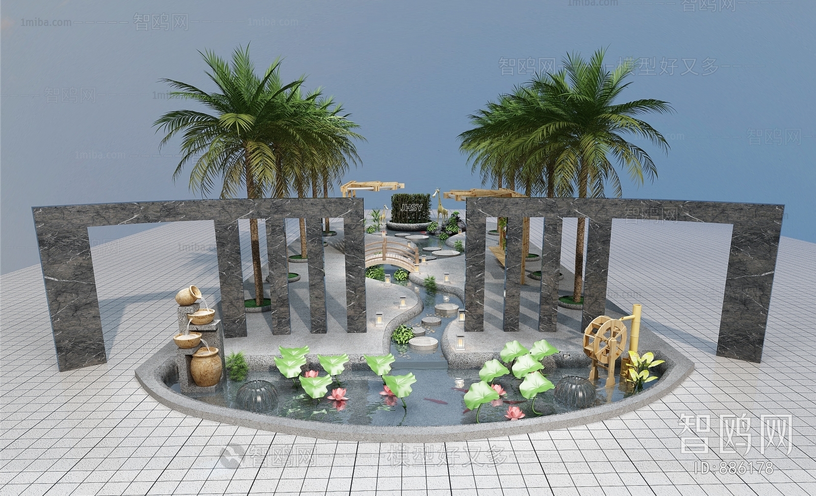 New Chinese Style Courtyard/landscape