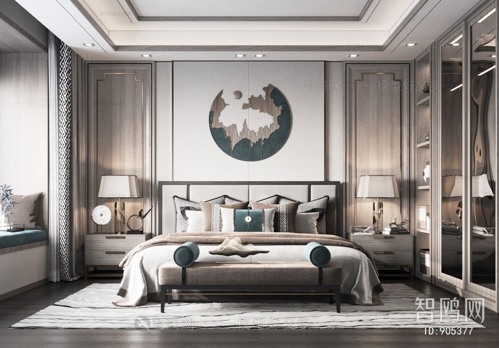 New Chinese Style Bedroom