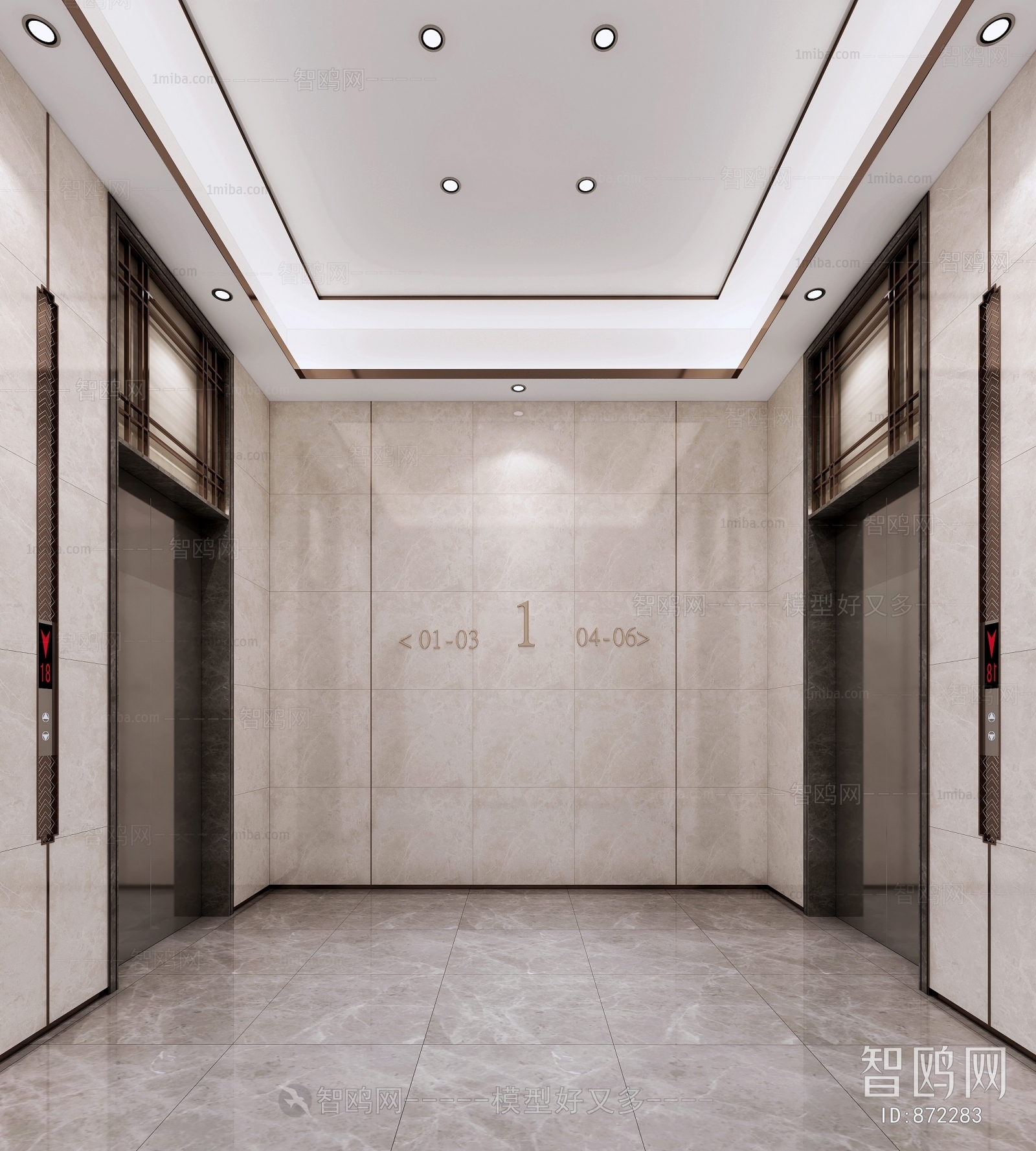 Modern Office Elevator Hall