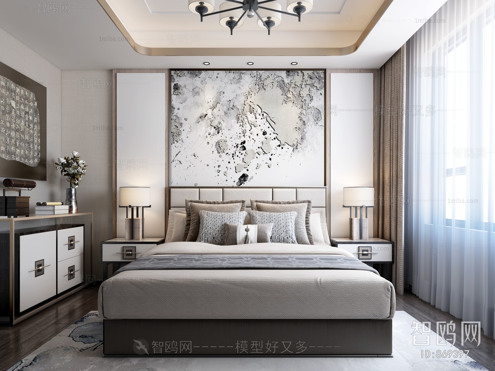 New Chinese Style Bedroom
