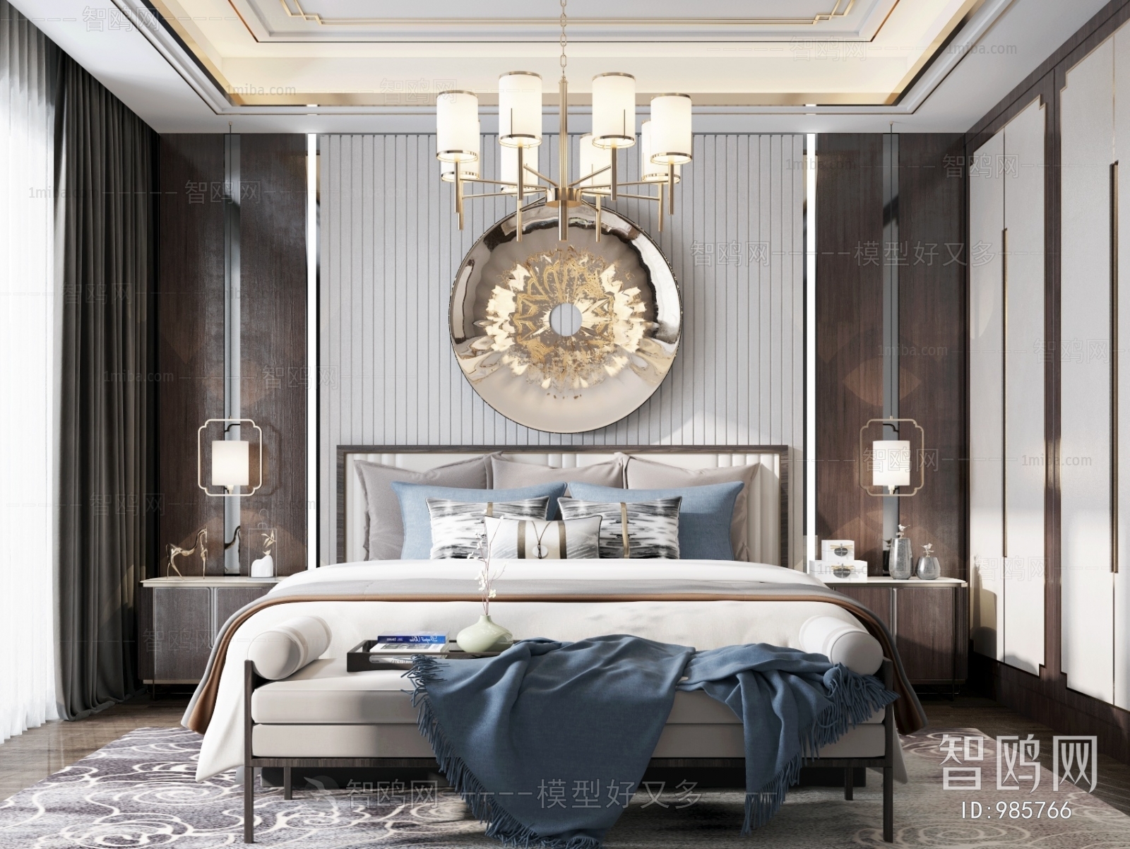 New Chinese Style Bedroom