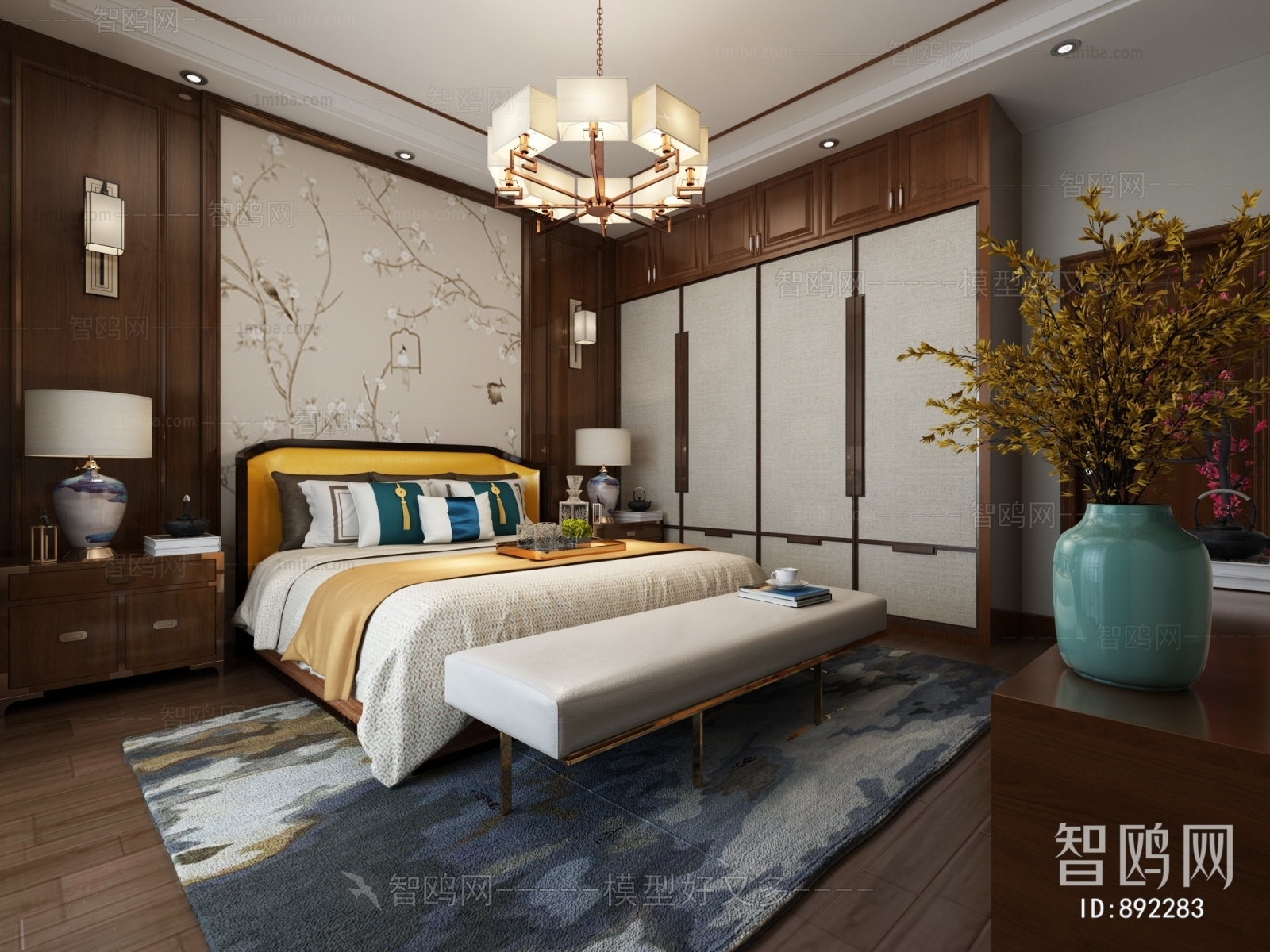 New Chinese Style Bedroom