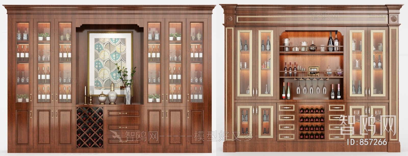 Simple European Style Wine Cabinet