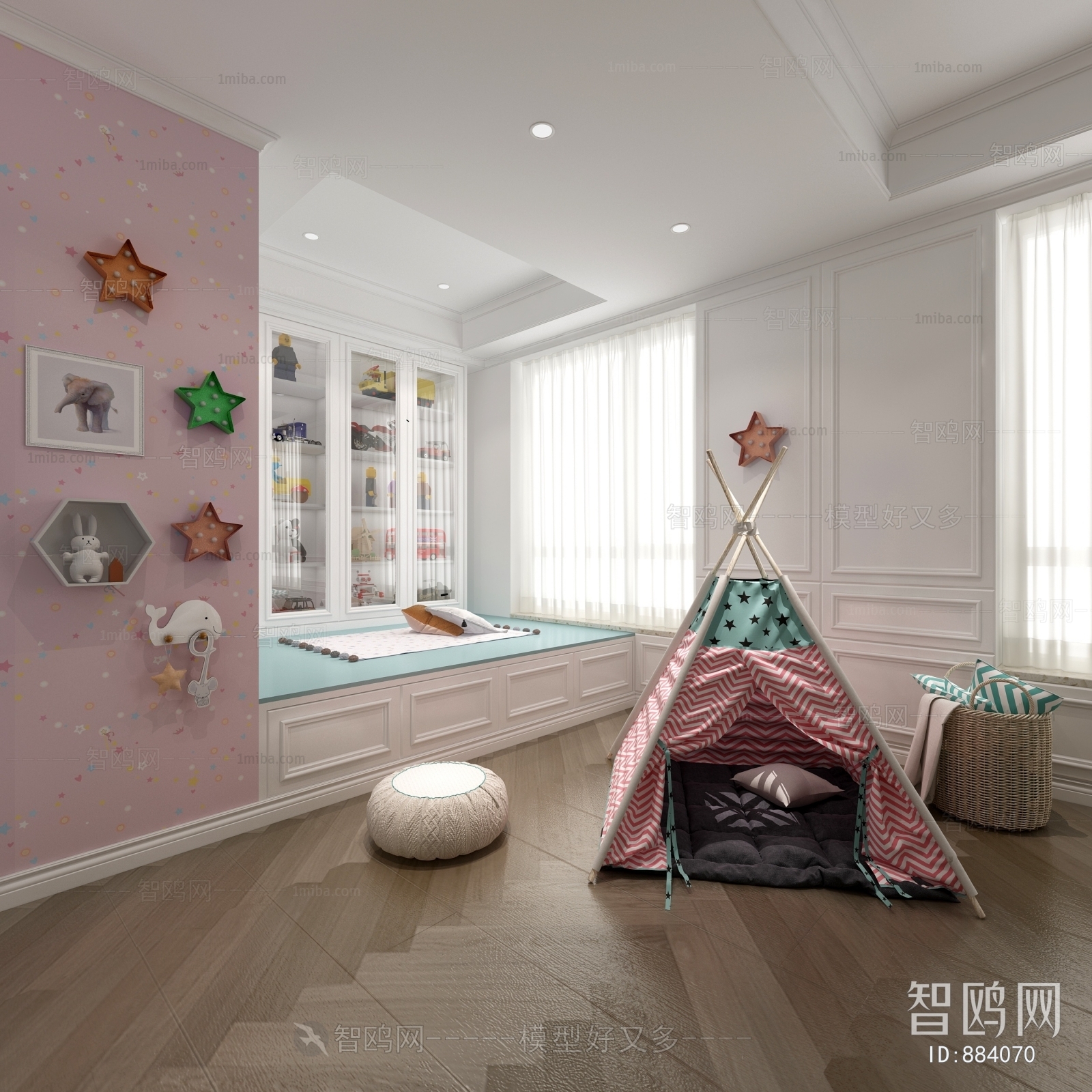 Simple European Style Girl's Room Daughter's Room