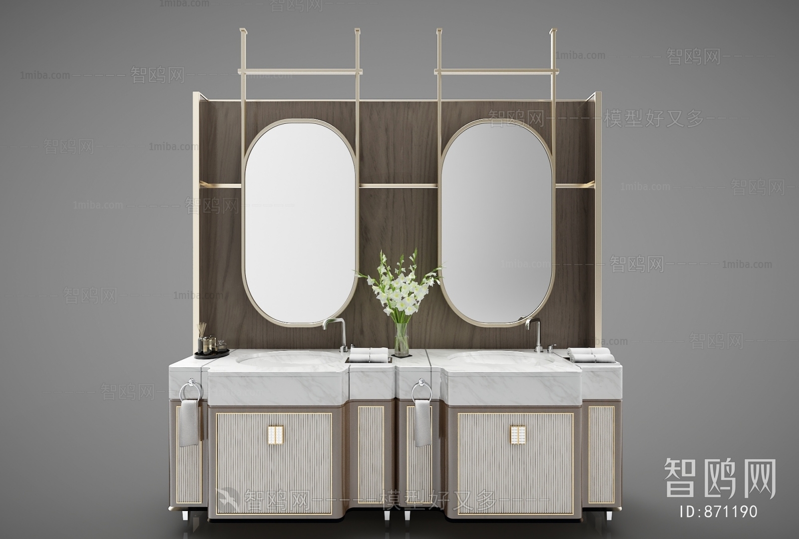 New Chinese Style Bathroom Cabinet