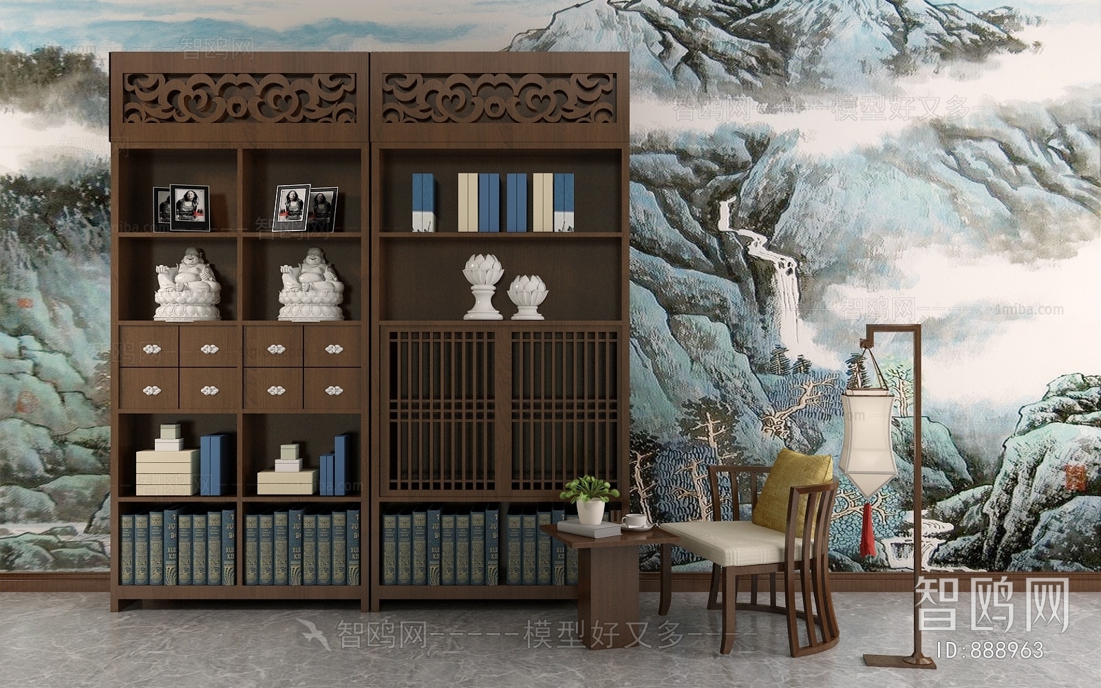 Chinese Style Bookcase