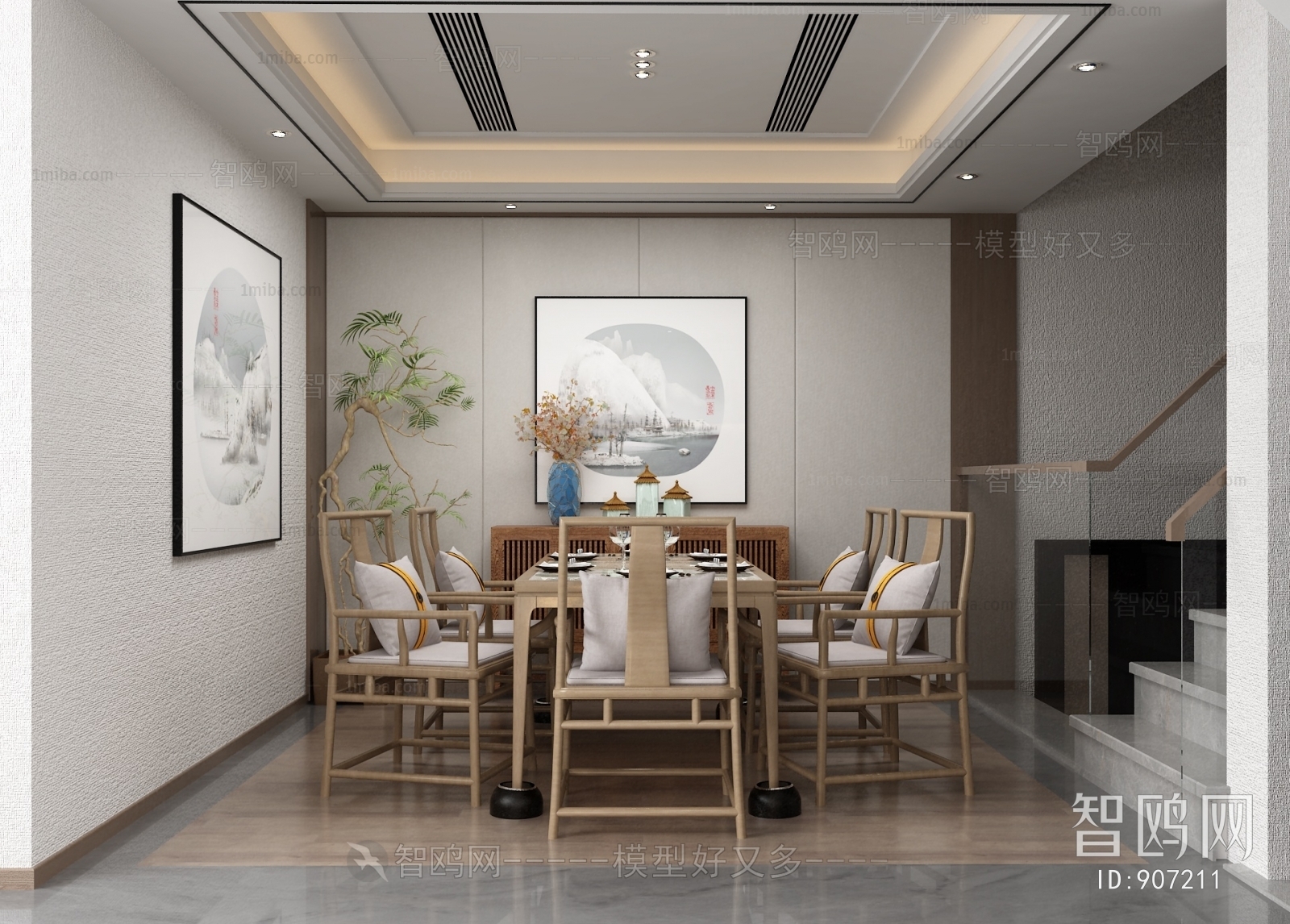 New Chinese Style Dining Room