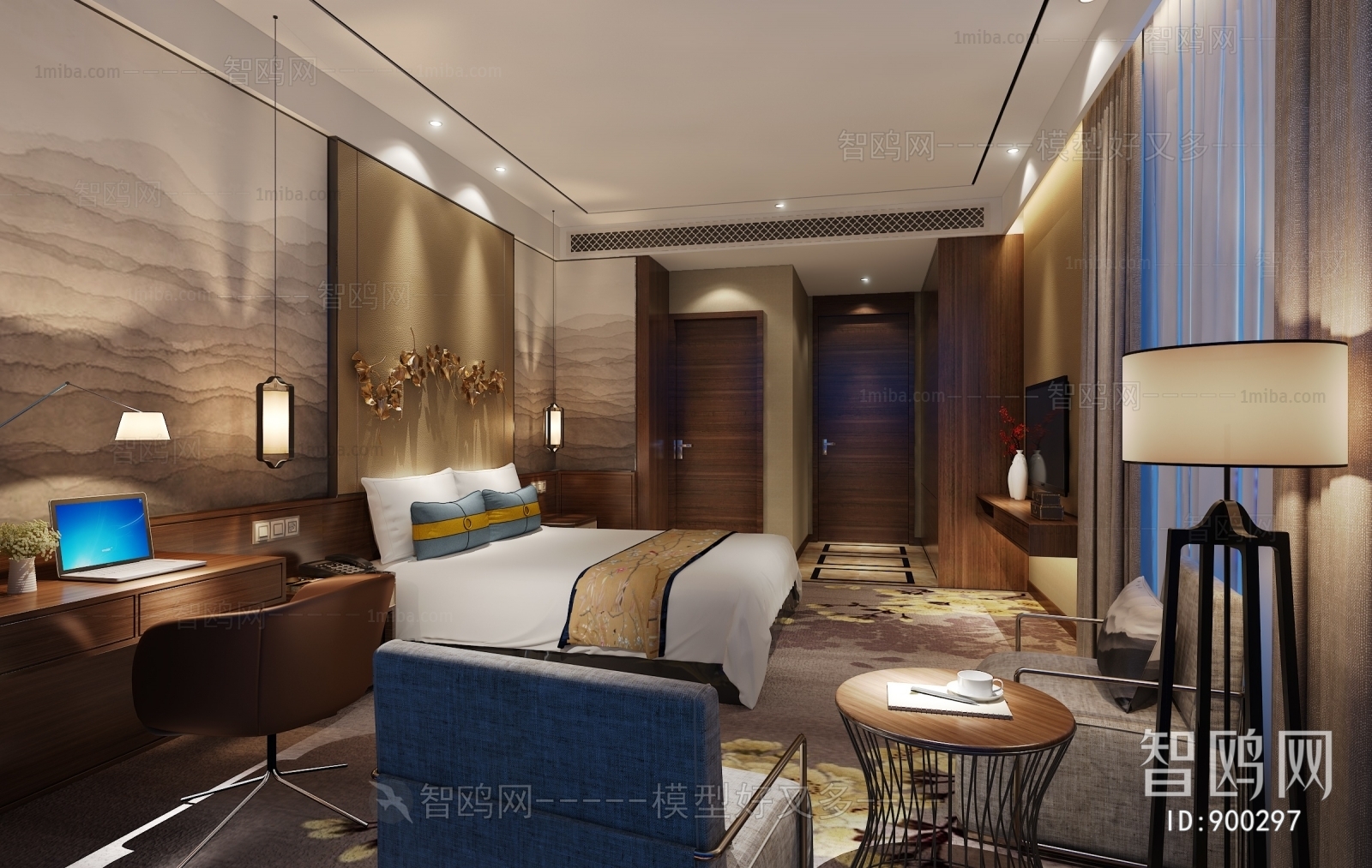 New Chinese Style Bedroom