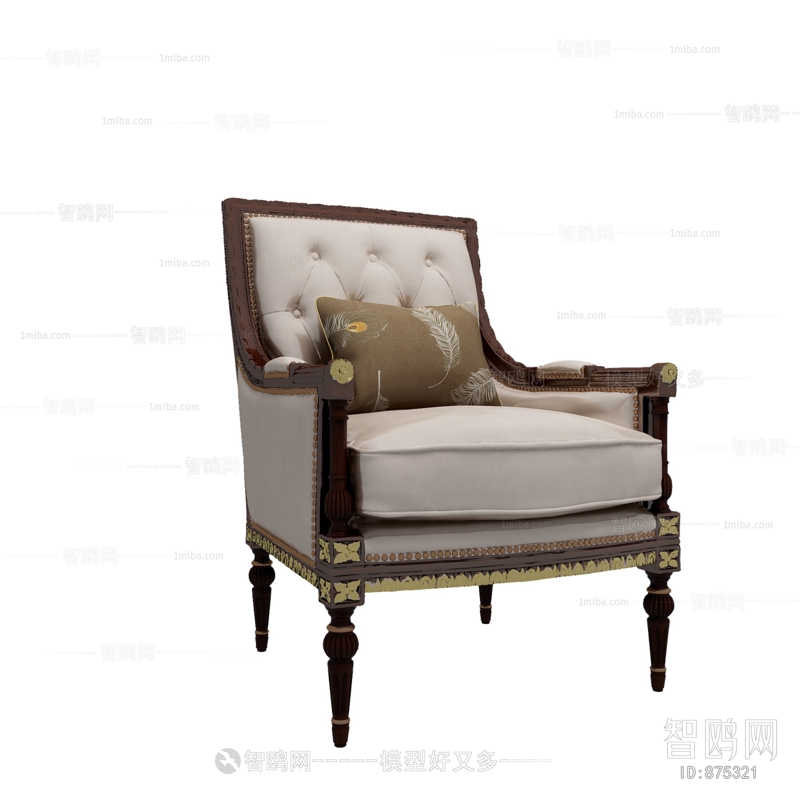 New Classical Style Single Sofa