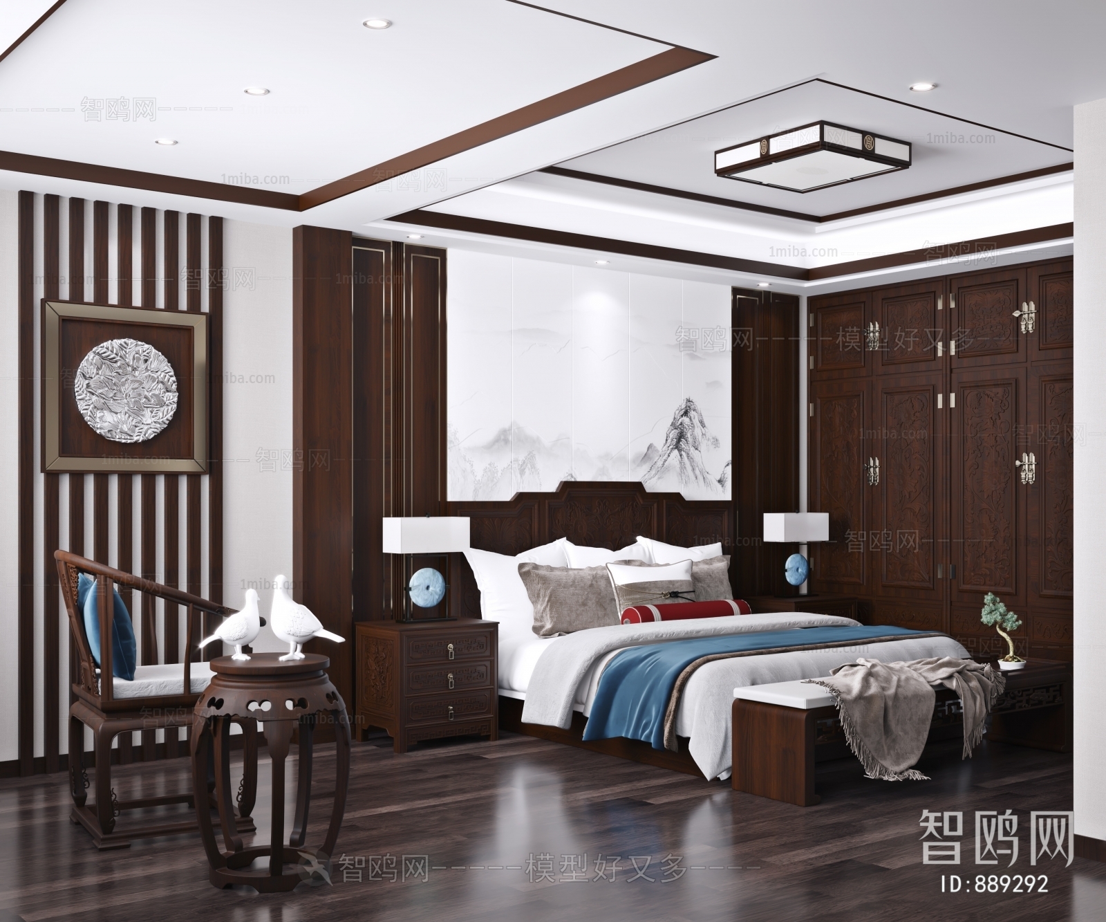 New Chinese Style Bedroom