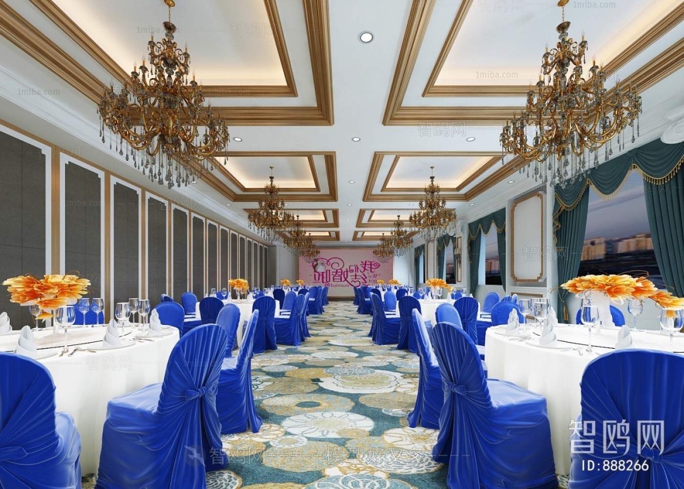 Simple European Style Banquet Hall