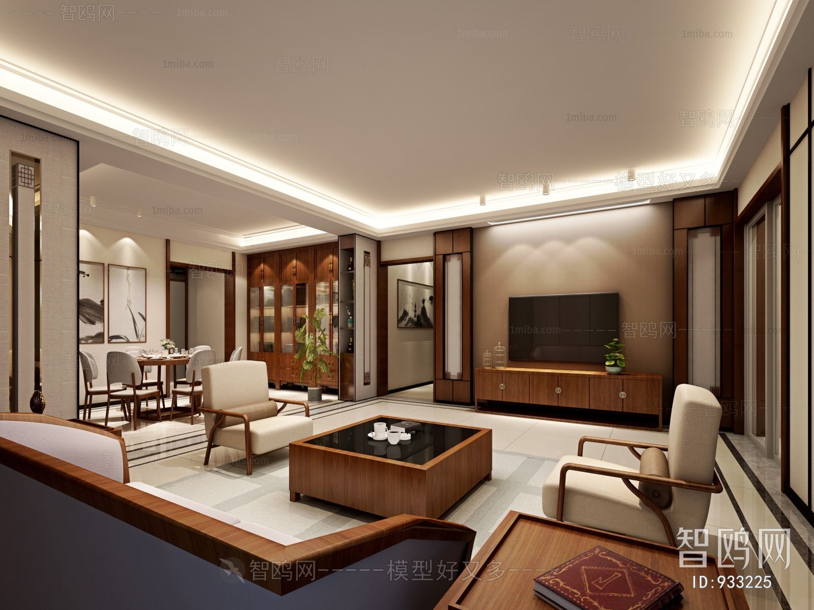 New Chinese Style A Living Room