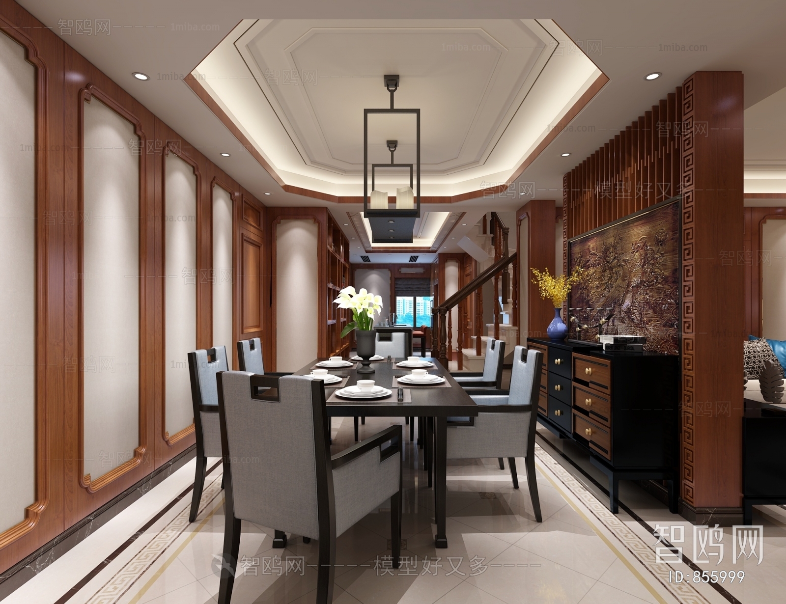 New Chinese Style Dining Room