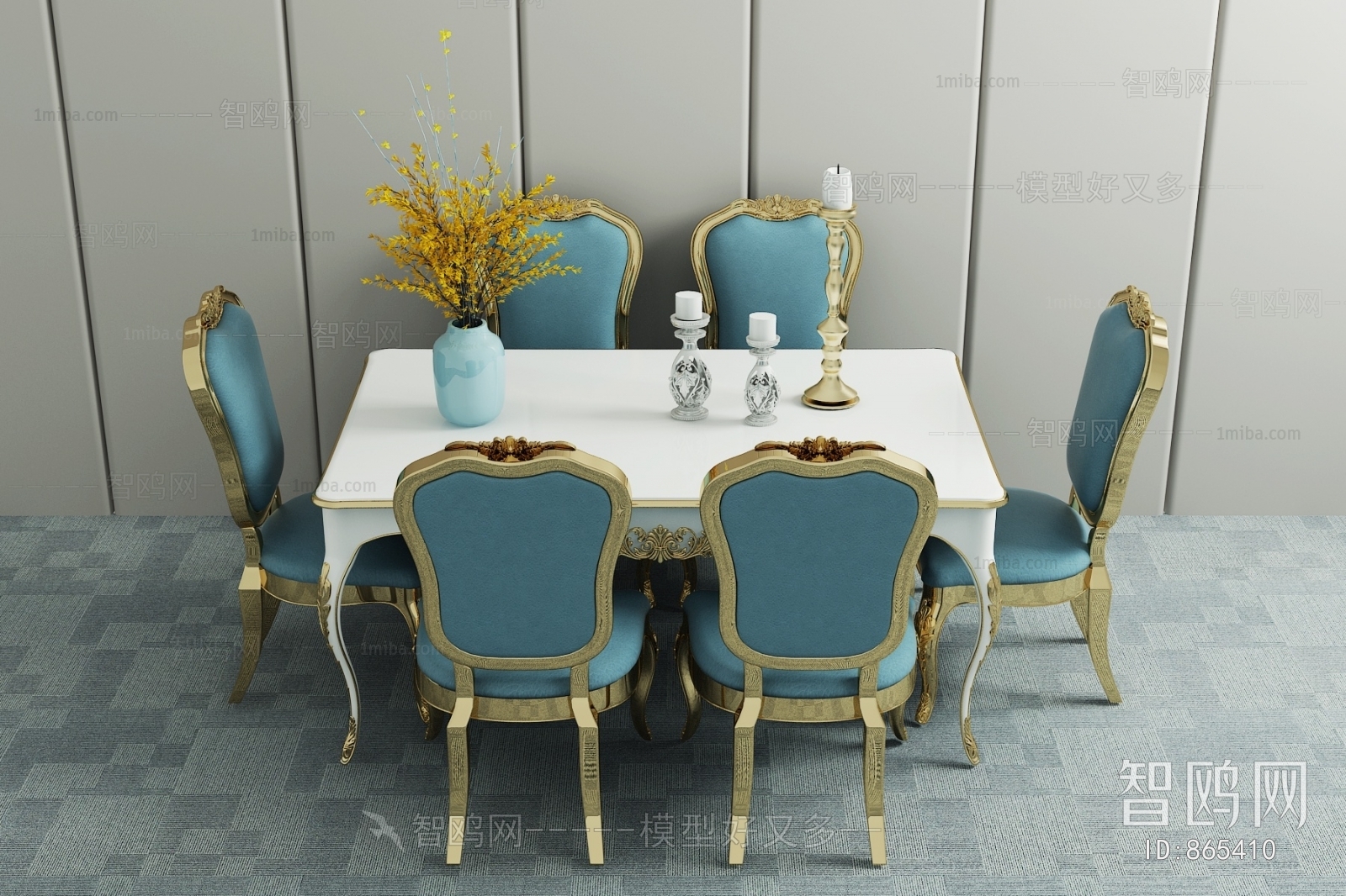 European Style Dining Table And Chairs