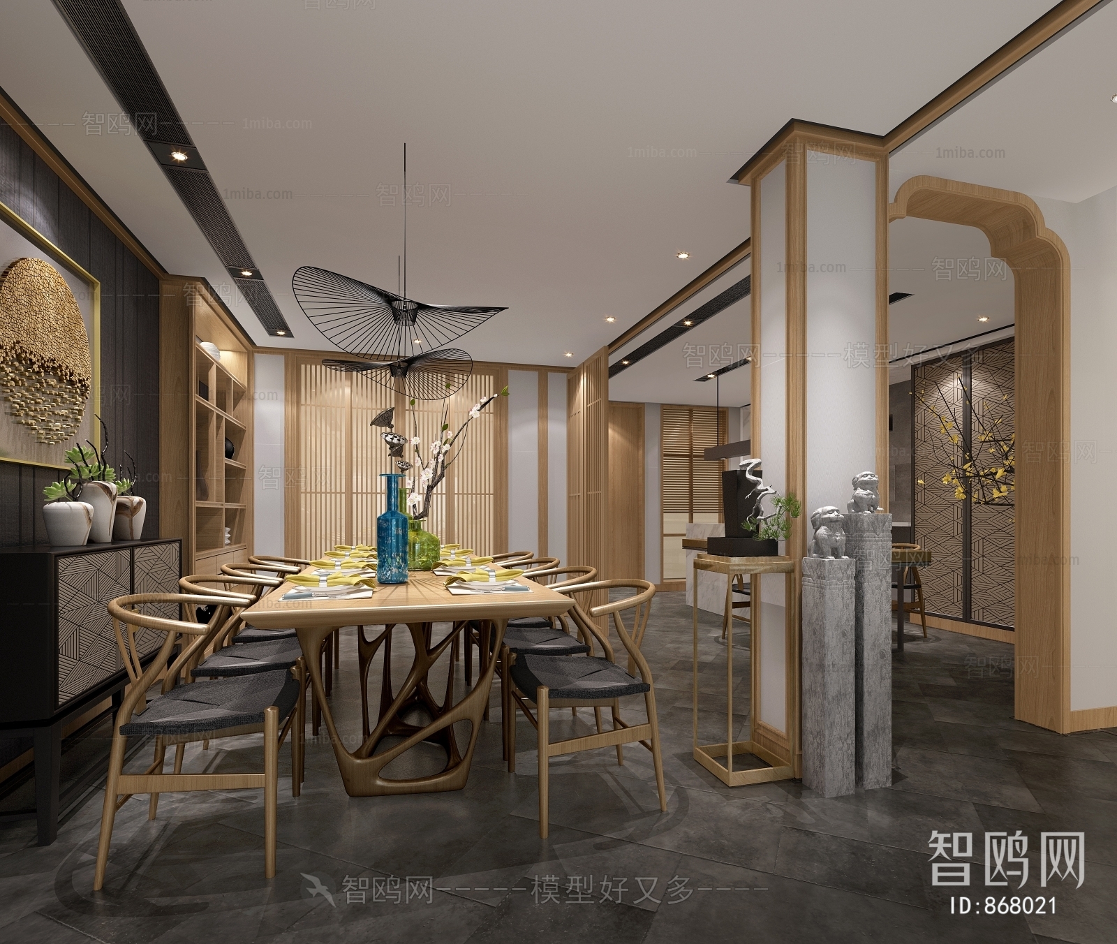 New Chinese Style Dining Room