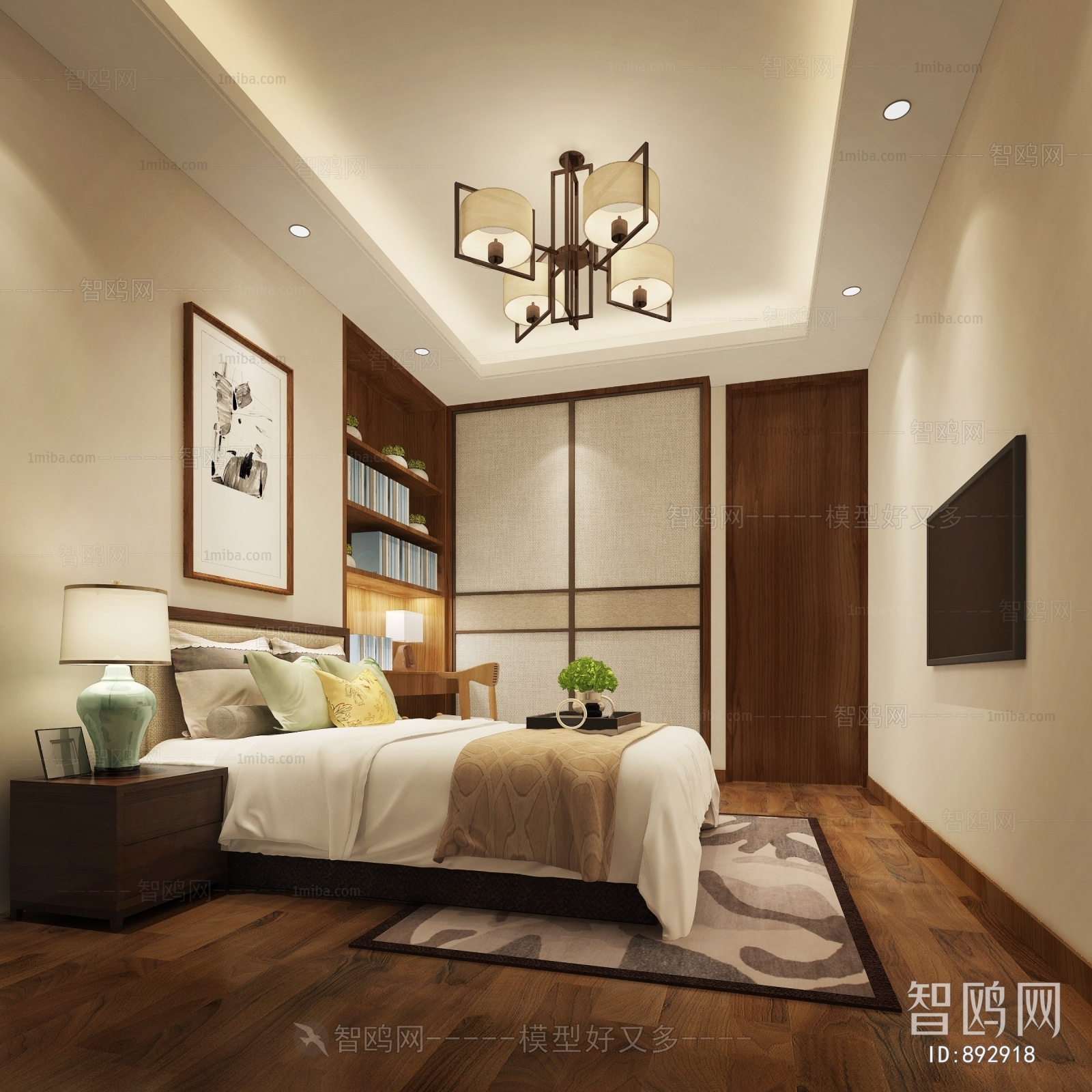 New Chinese Style Bedroom