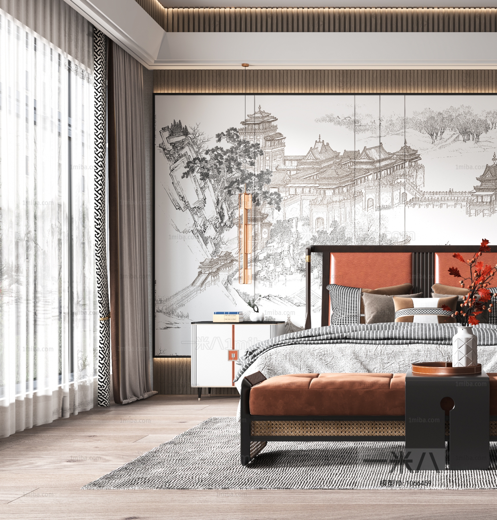 New Chinese Style Bedroom