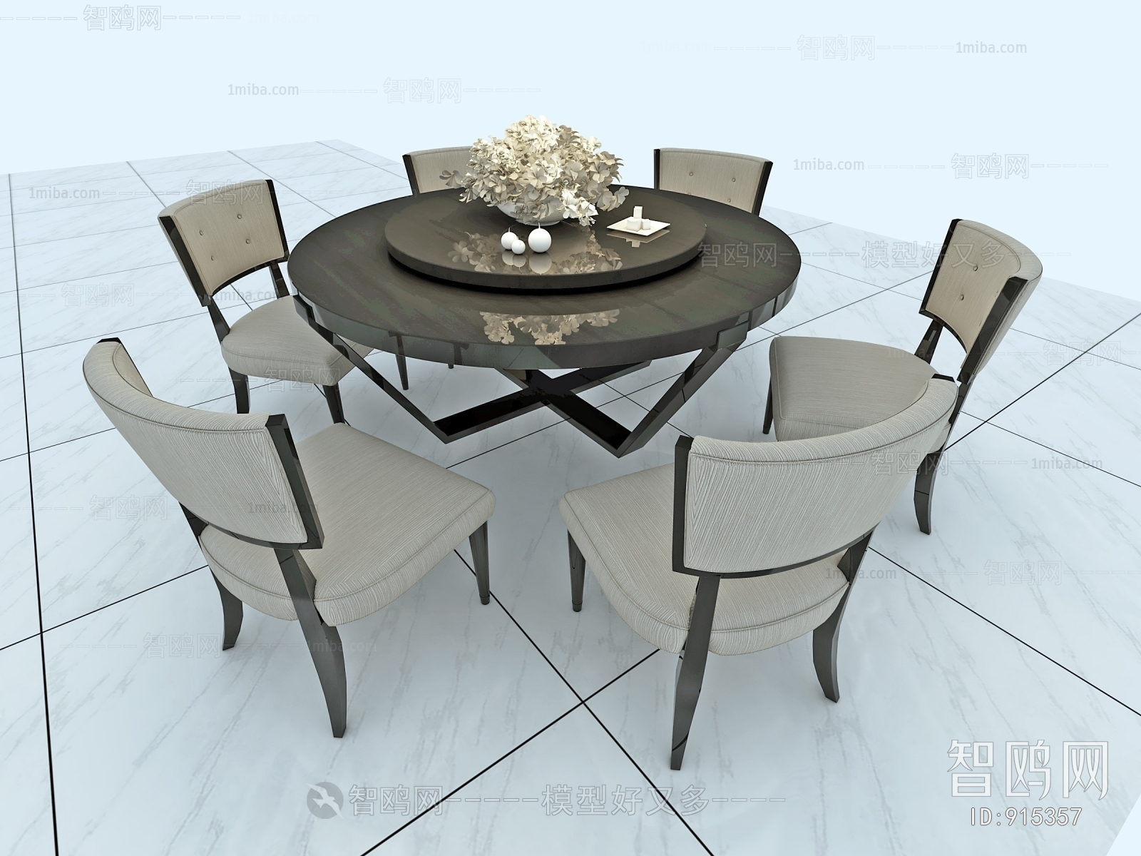 Simple European Style Dining Table And Chairs