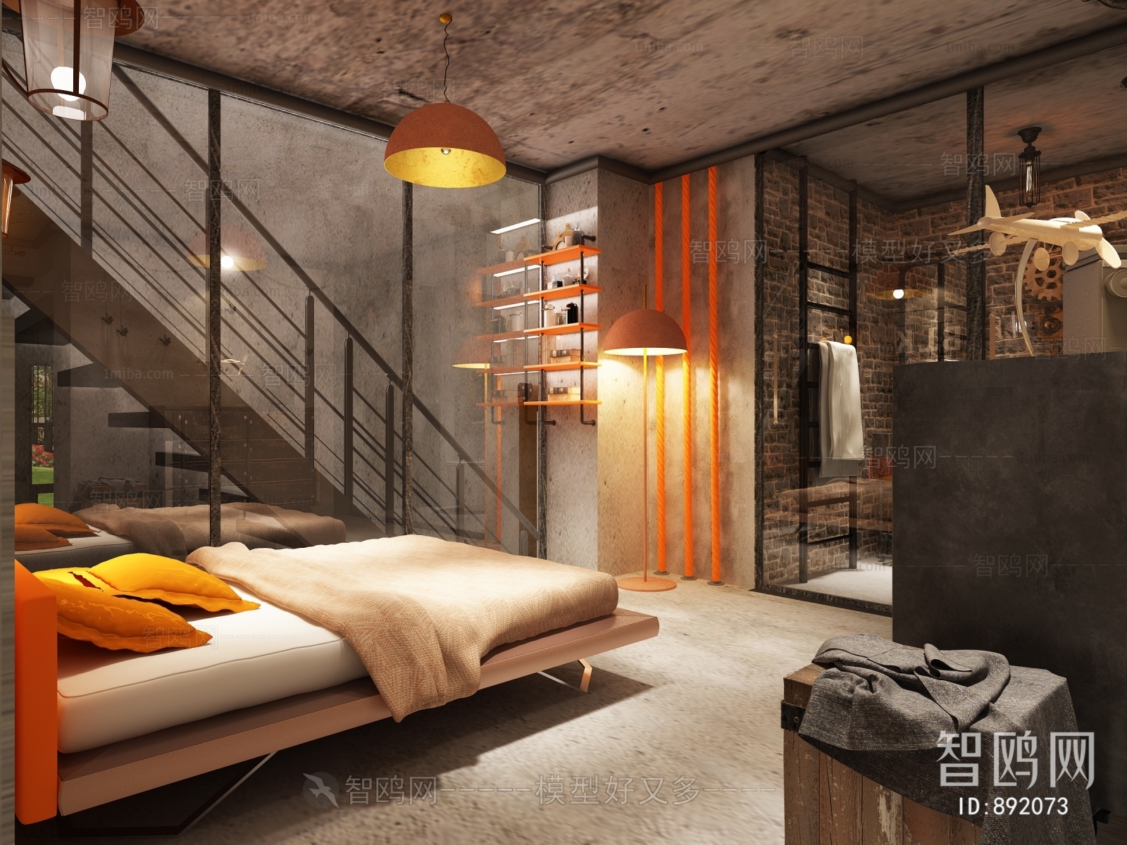 Industrial Style Bedroom