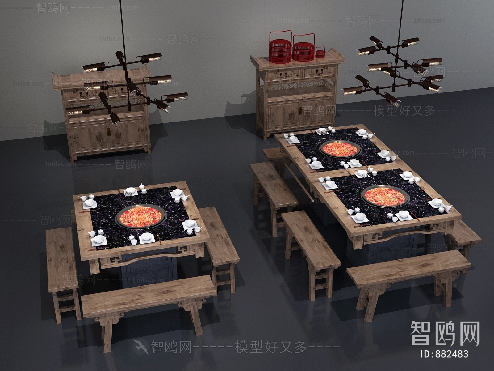 New Chinese Style Dining Table And Chairs