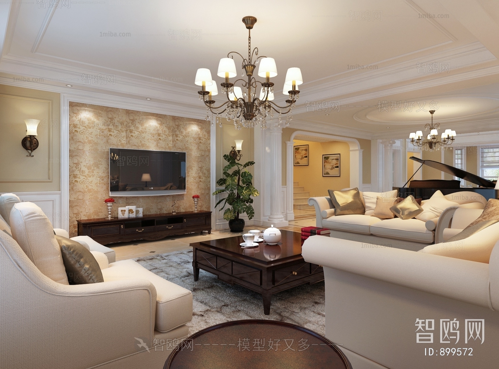 Simple European Style A Living Room