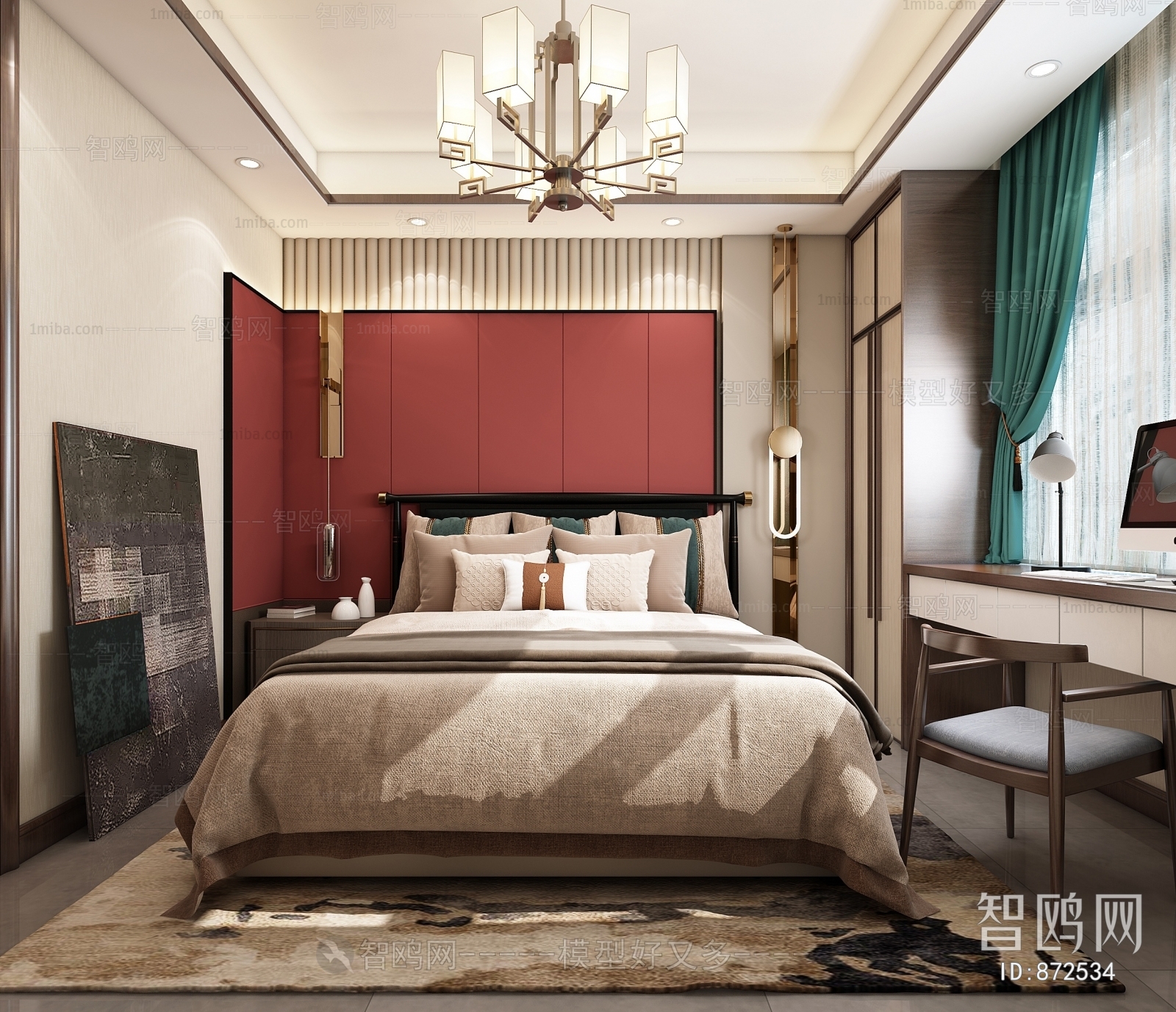 New Chinese Style Bedroom