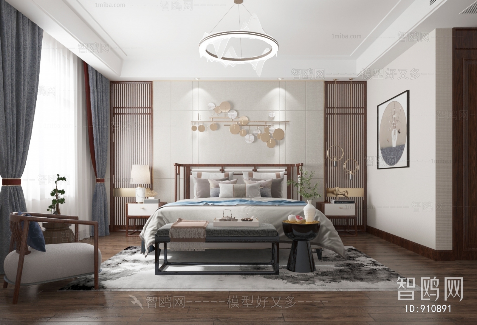 New Chinese Style Bedroom