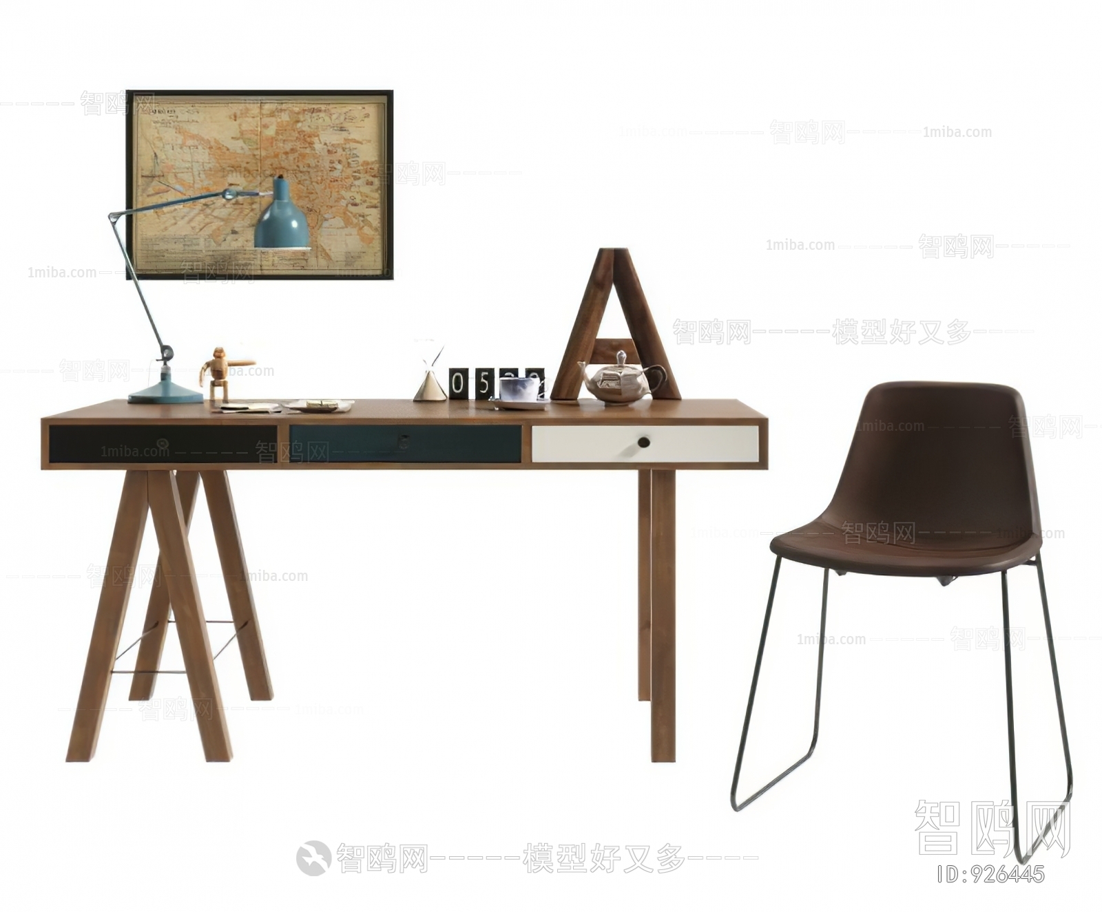 Nordic Style Computer Desk And Chair