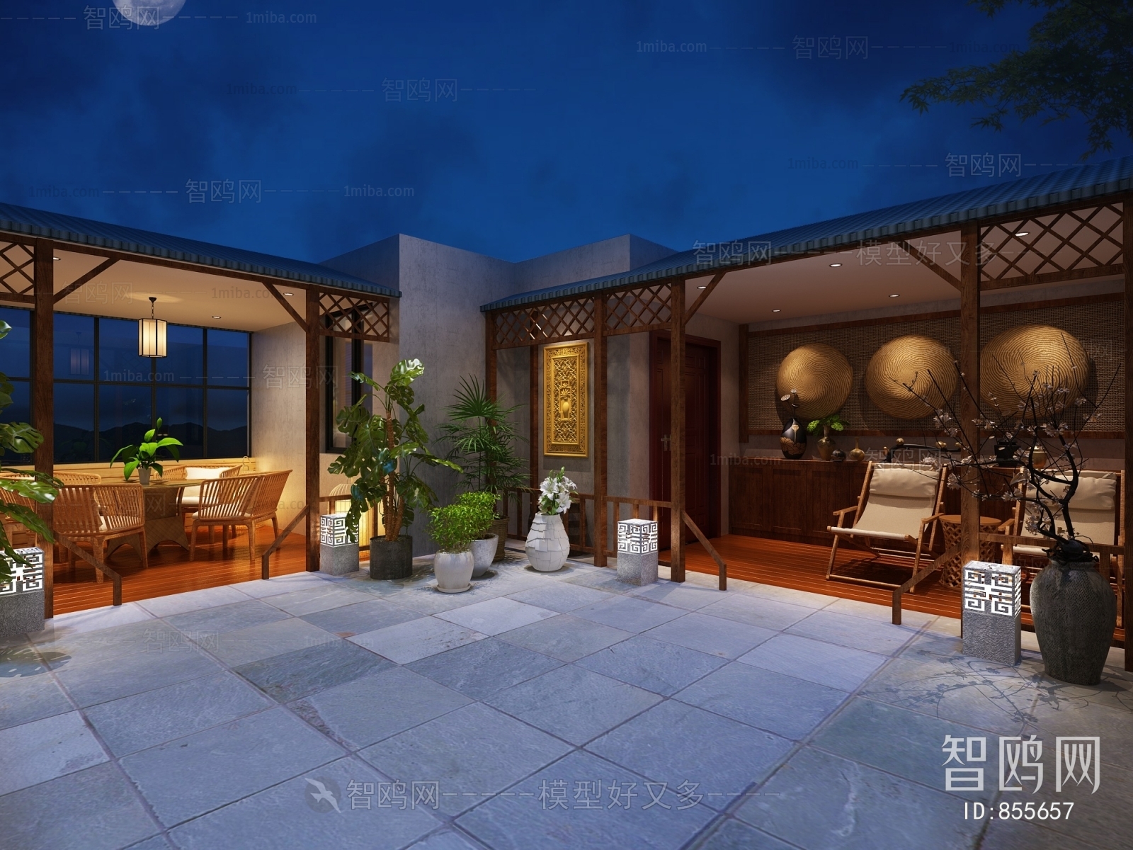 New Chinese Style Courtyard/landscape