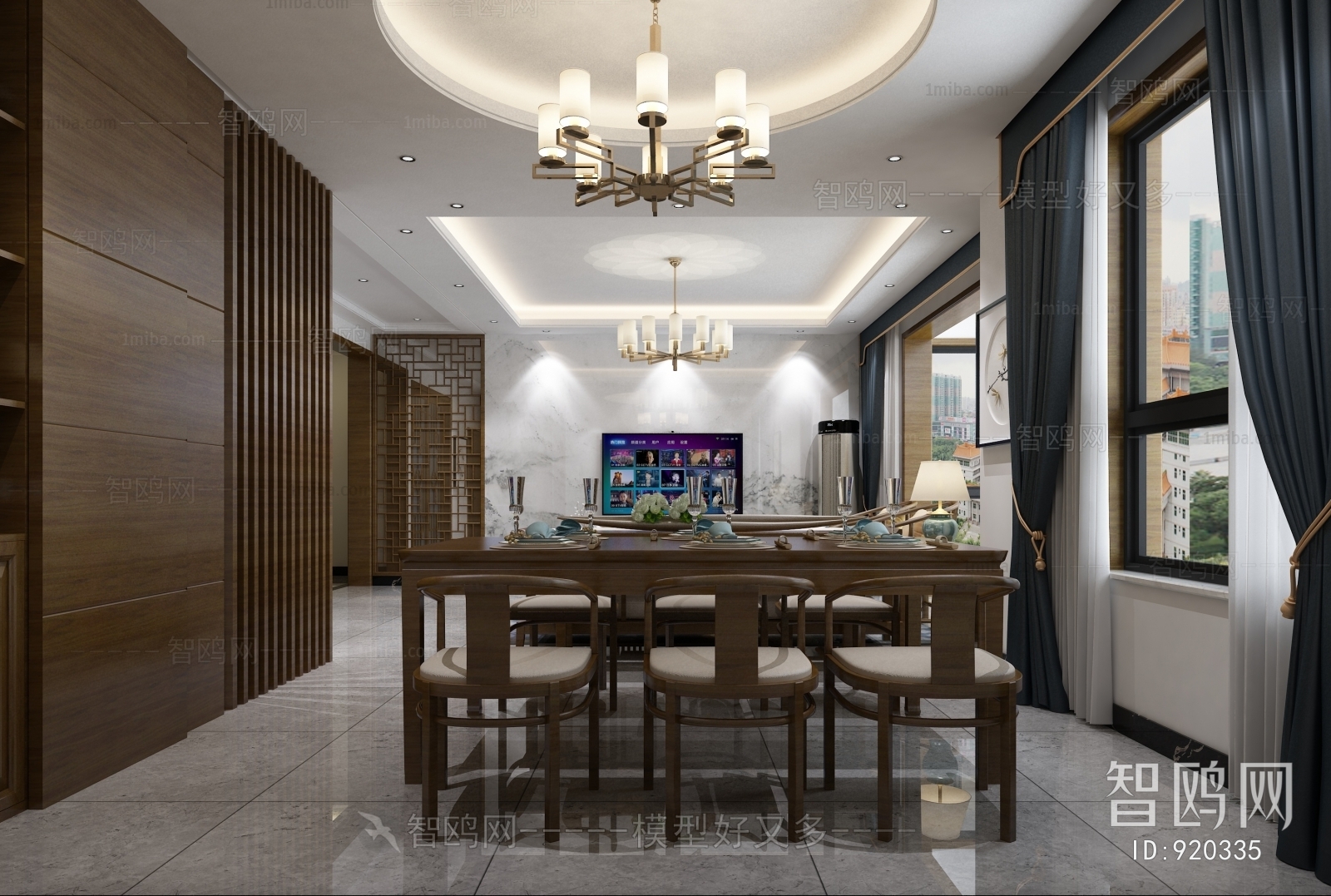 New Chinese Style Dining Room