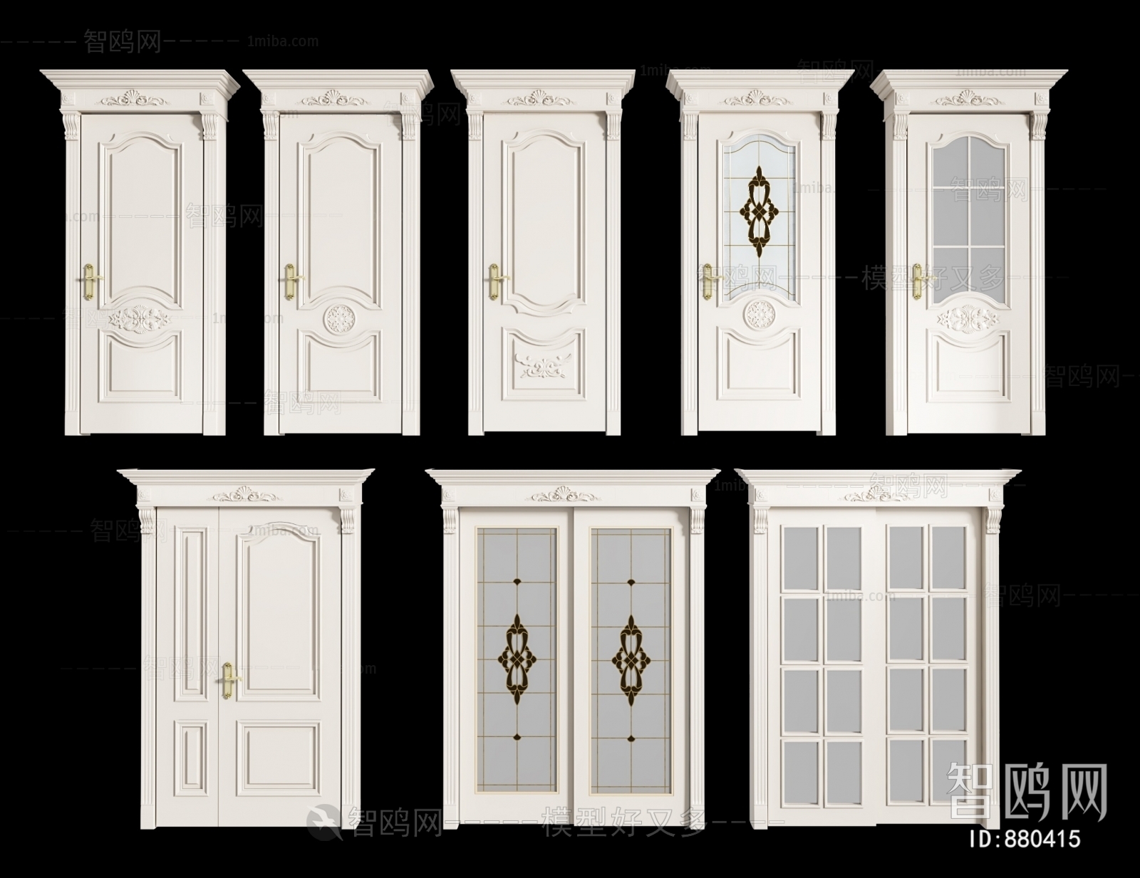 European Style Unequal Double Door