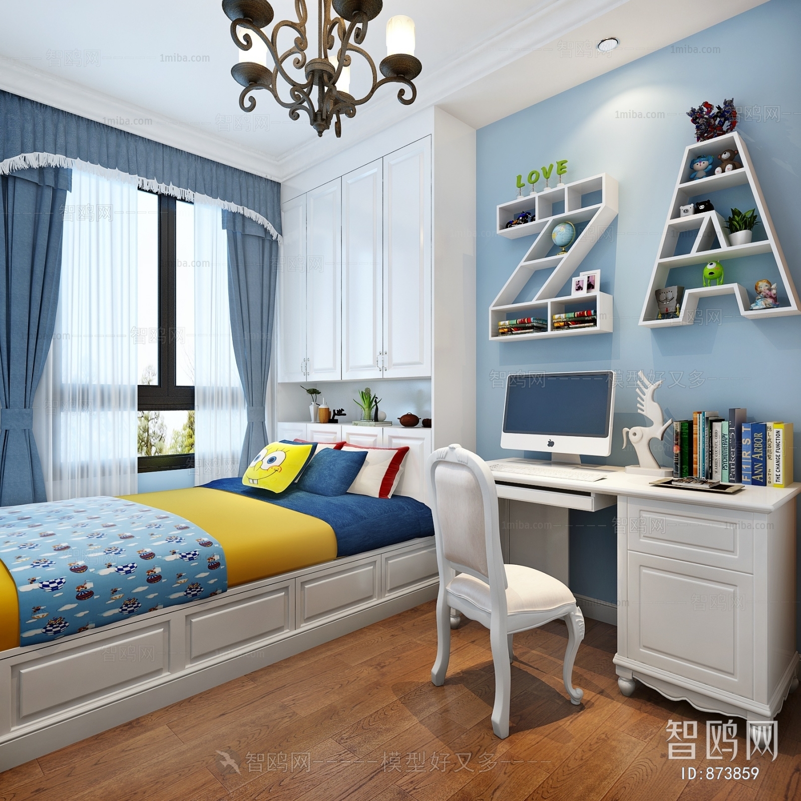 Simple European Style Study Space