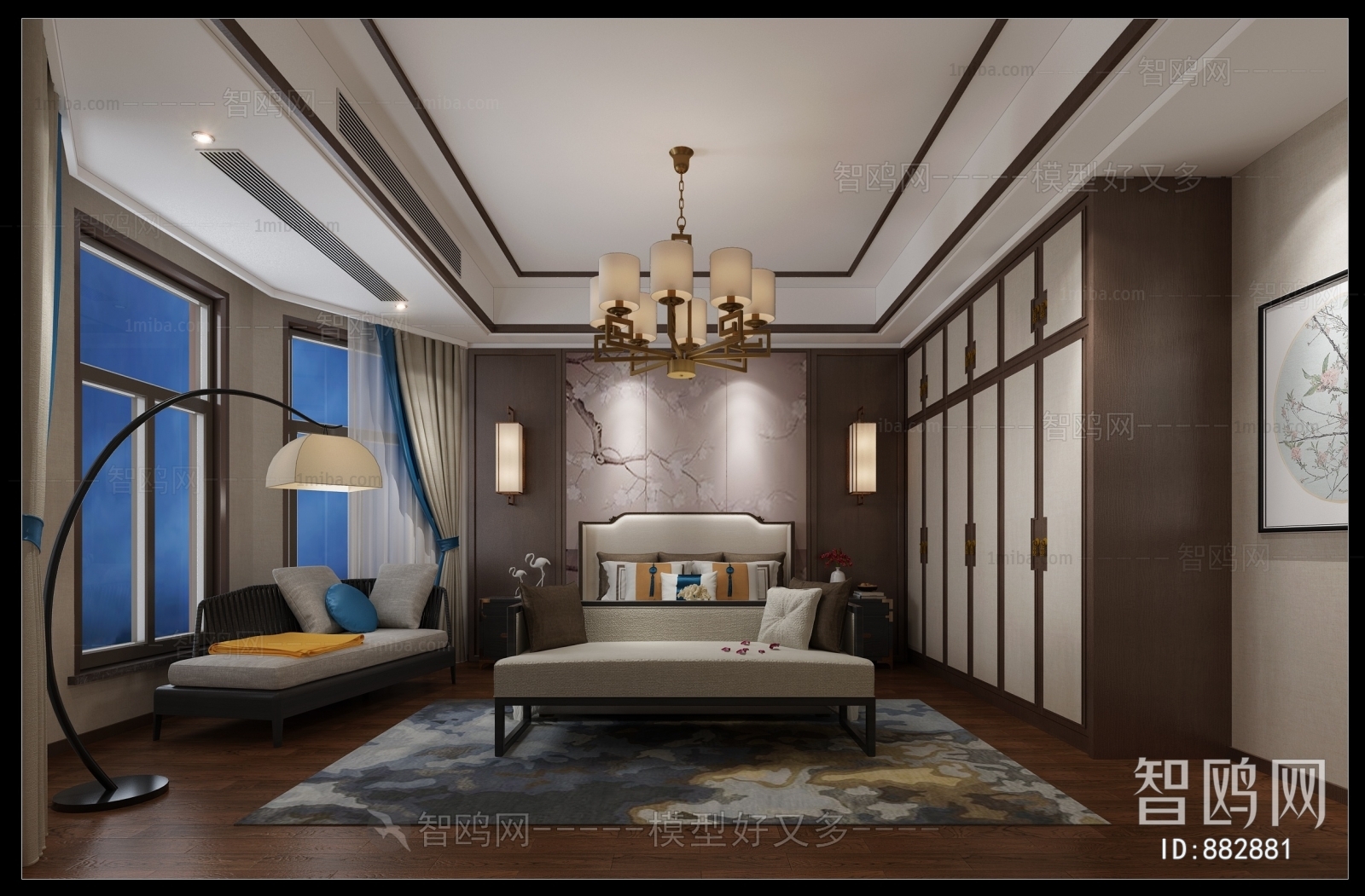 New Chinese Style Bedroom