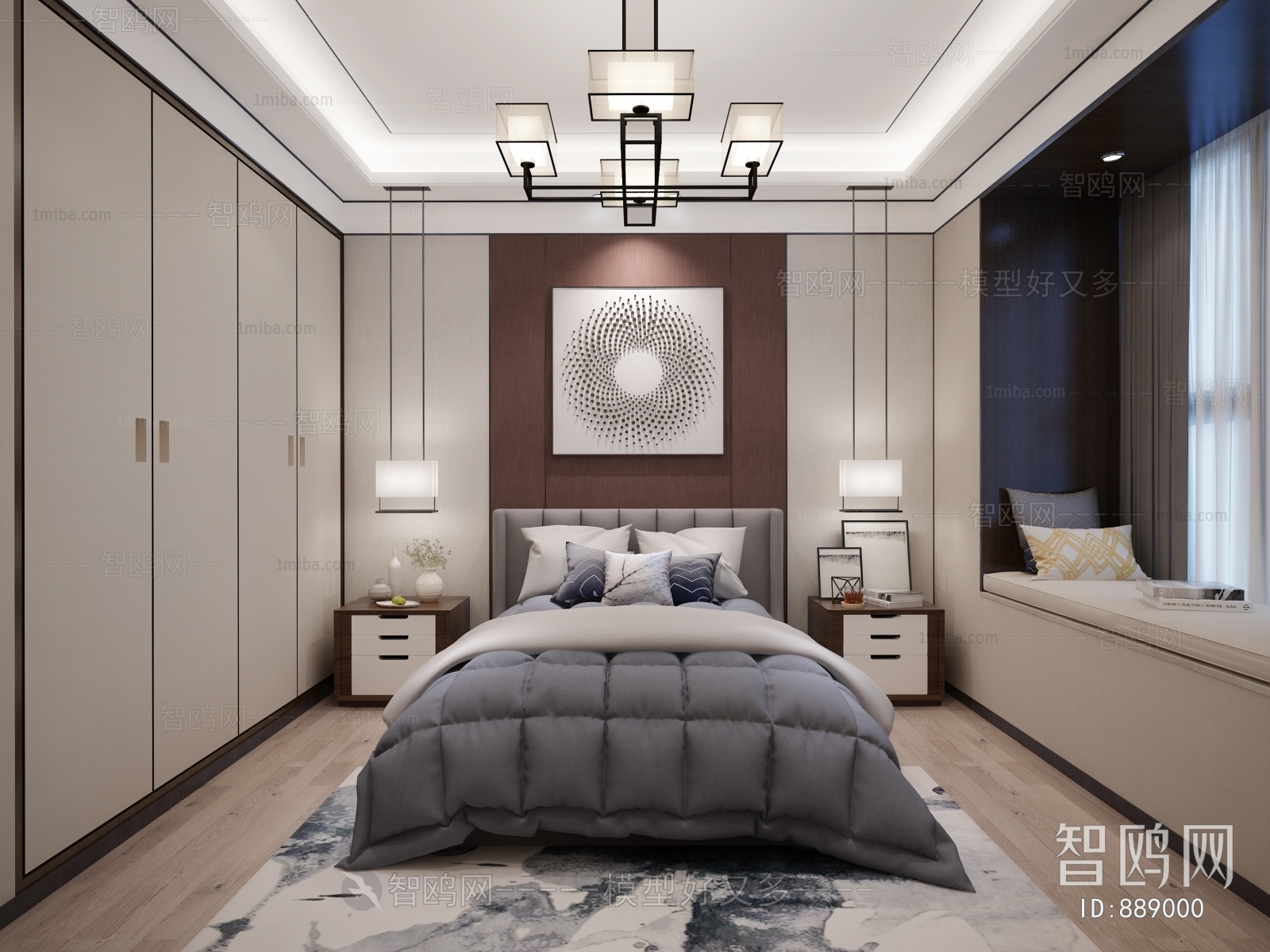 New Chinese Style Bedroom