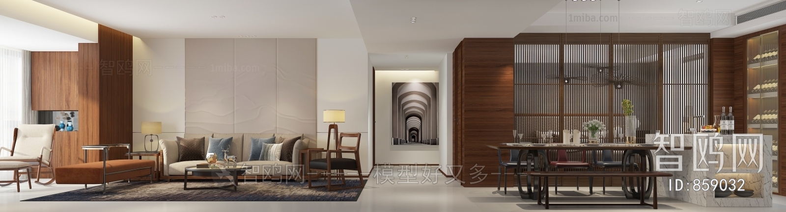 New Chinese Style A Living Room