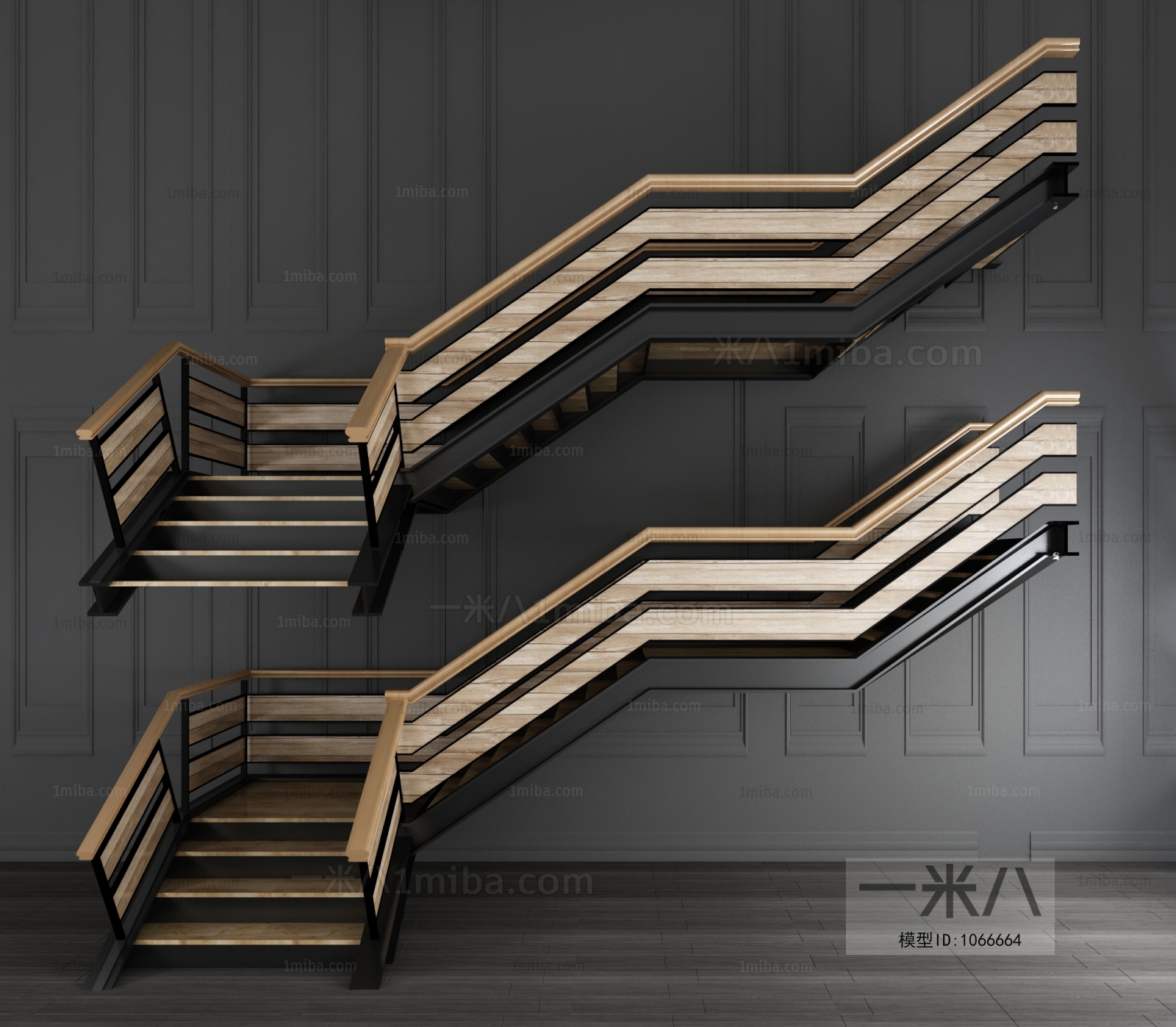 Industrial Style Rotating Staircase