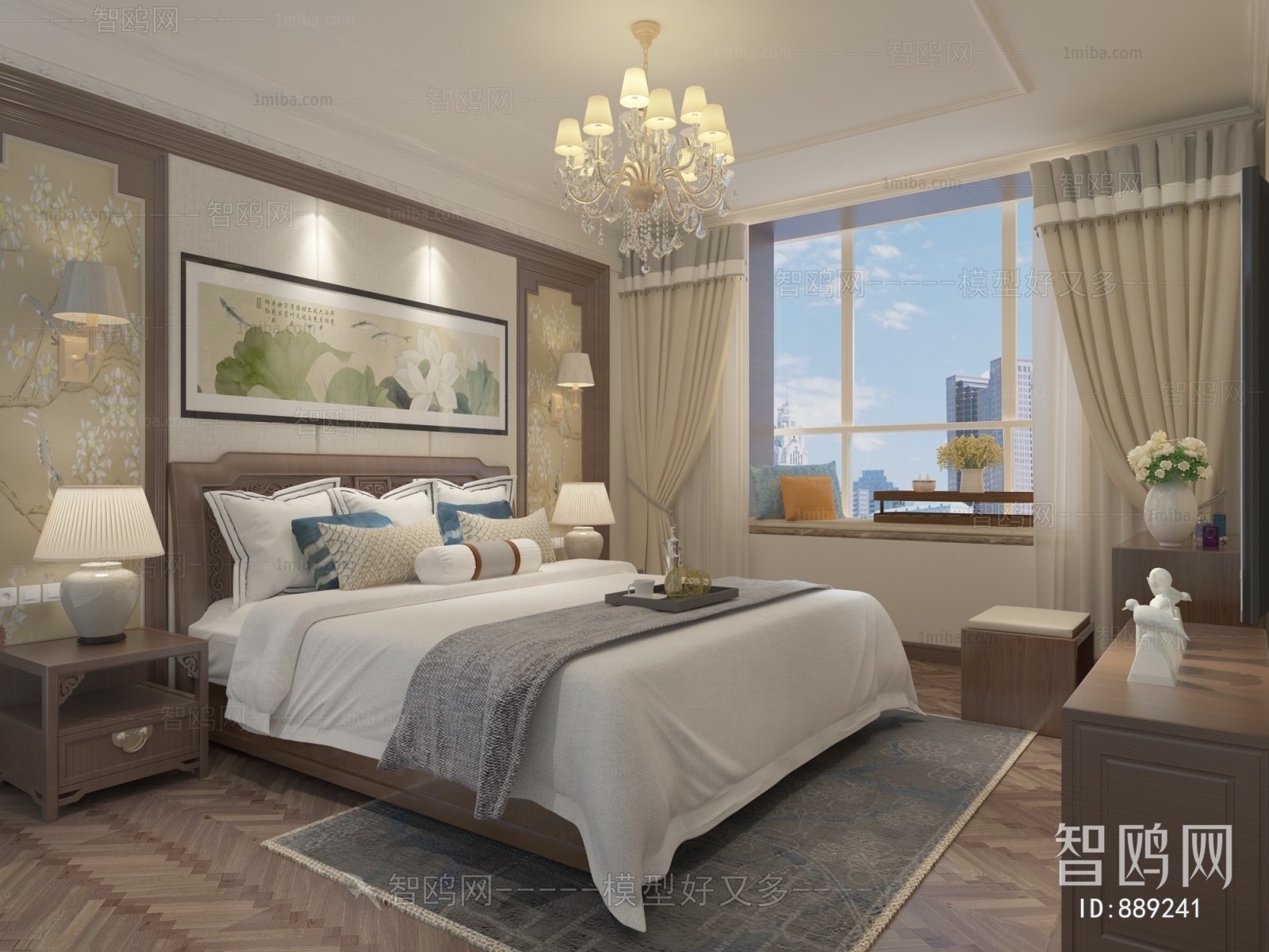 New Chinese Style Bedroom