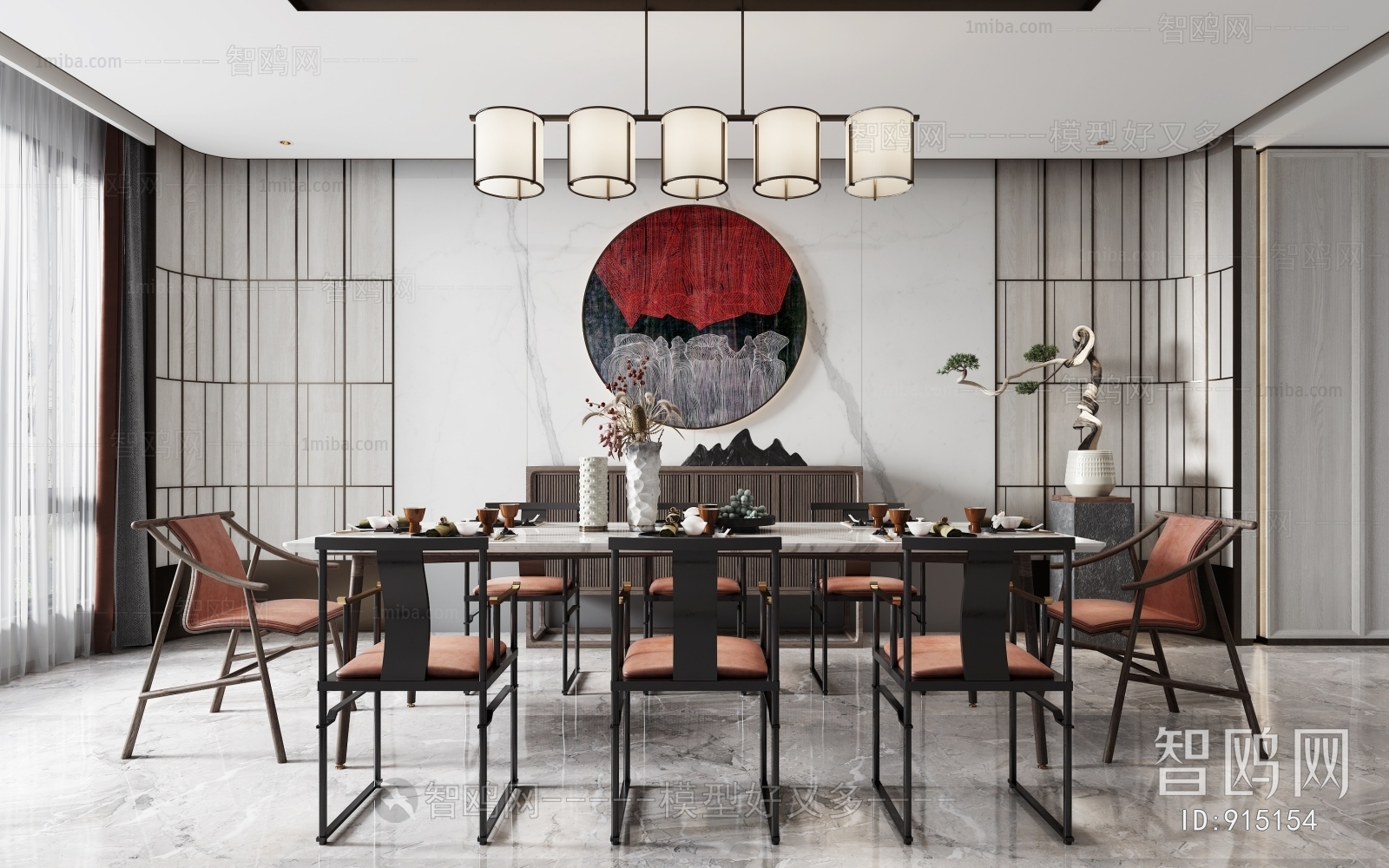 New Chinese Style Dining Room