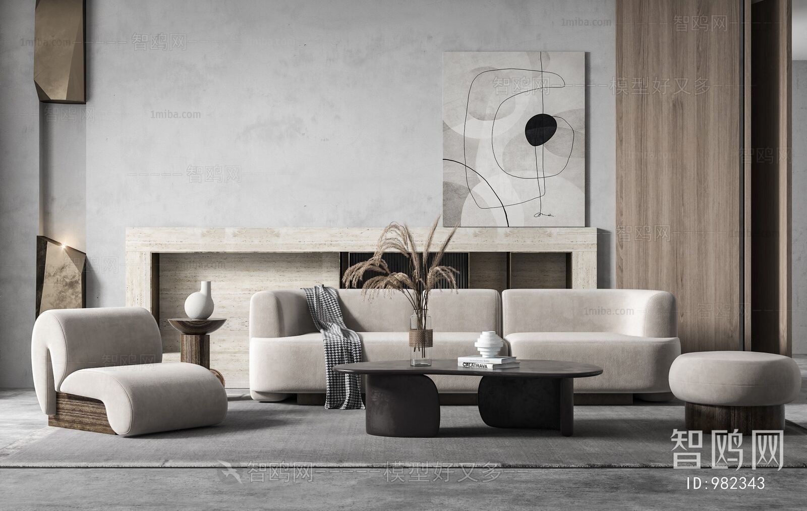 Wabi-sabi Style Sofa Combination