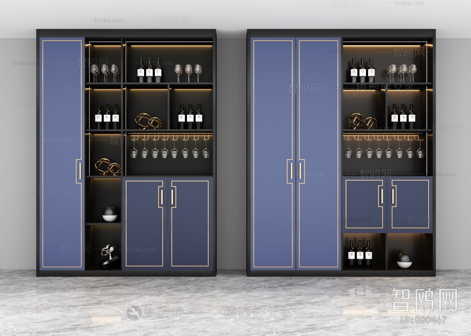 New Chinese Style Wine Cabinet