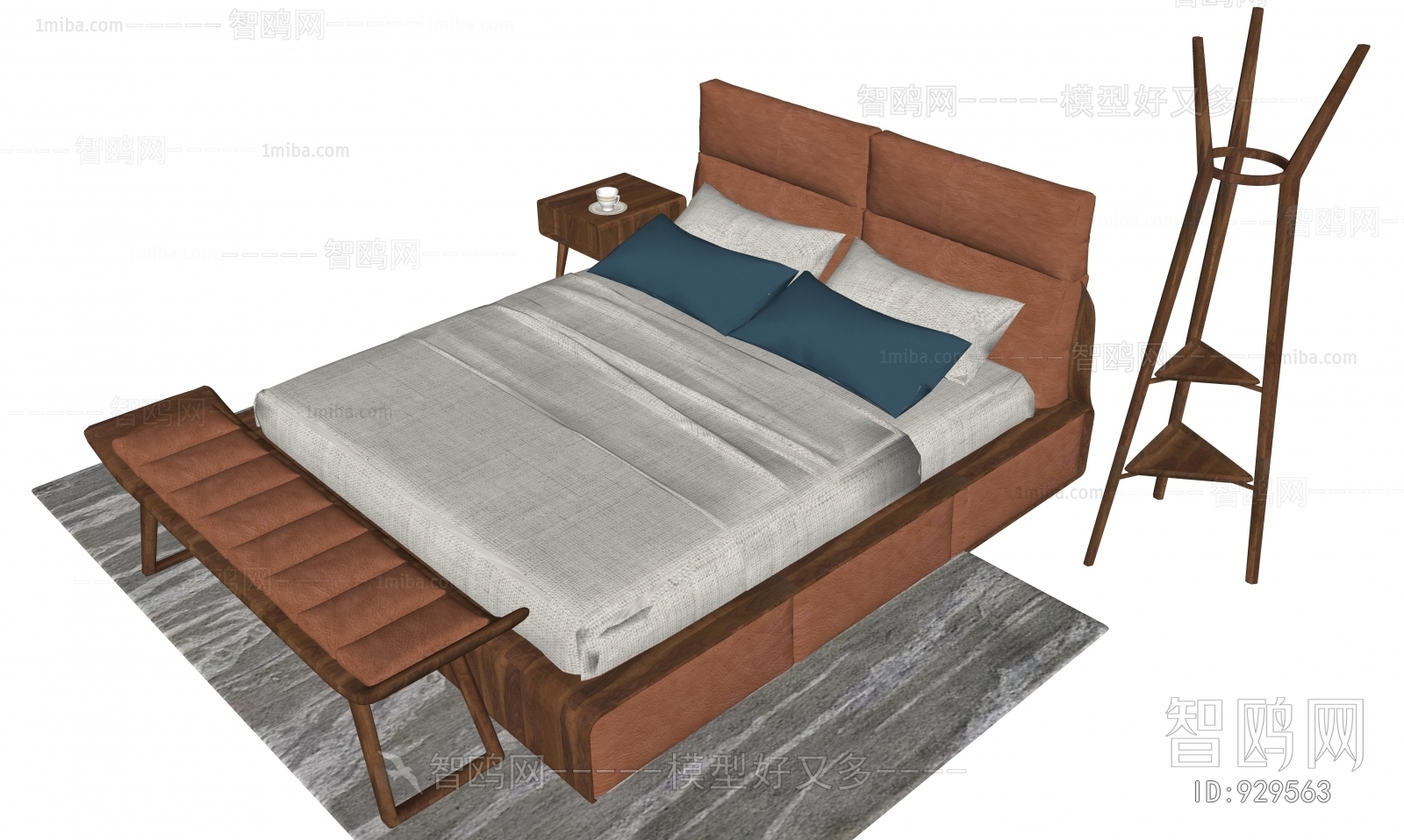 New Chinese Style Double Bed