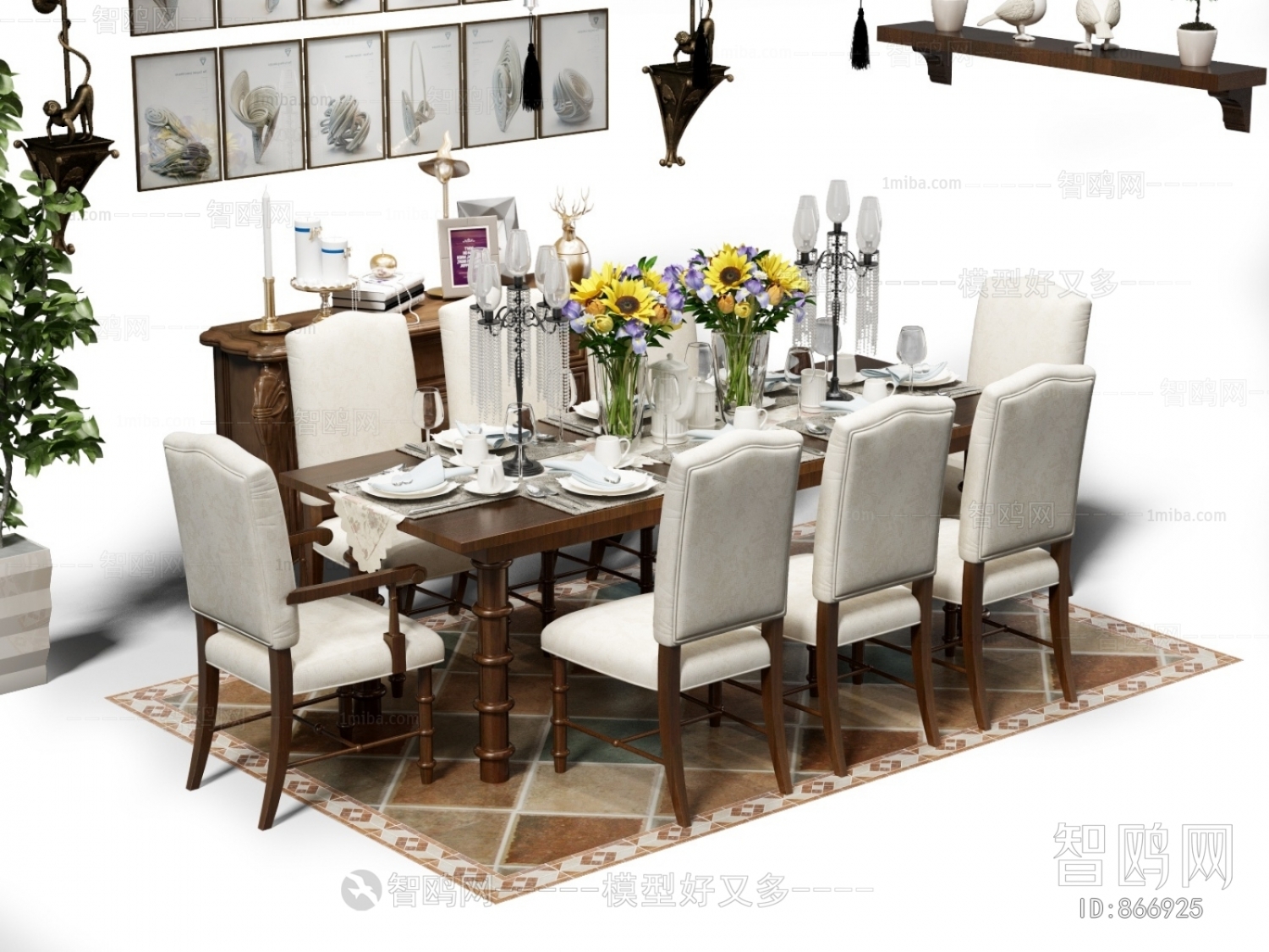 American Style Dining Table And Chairs