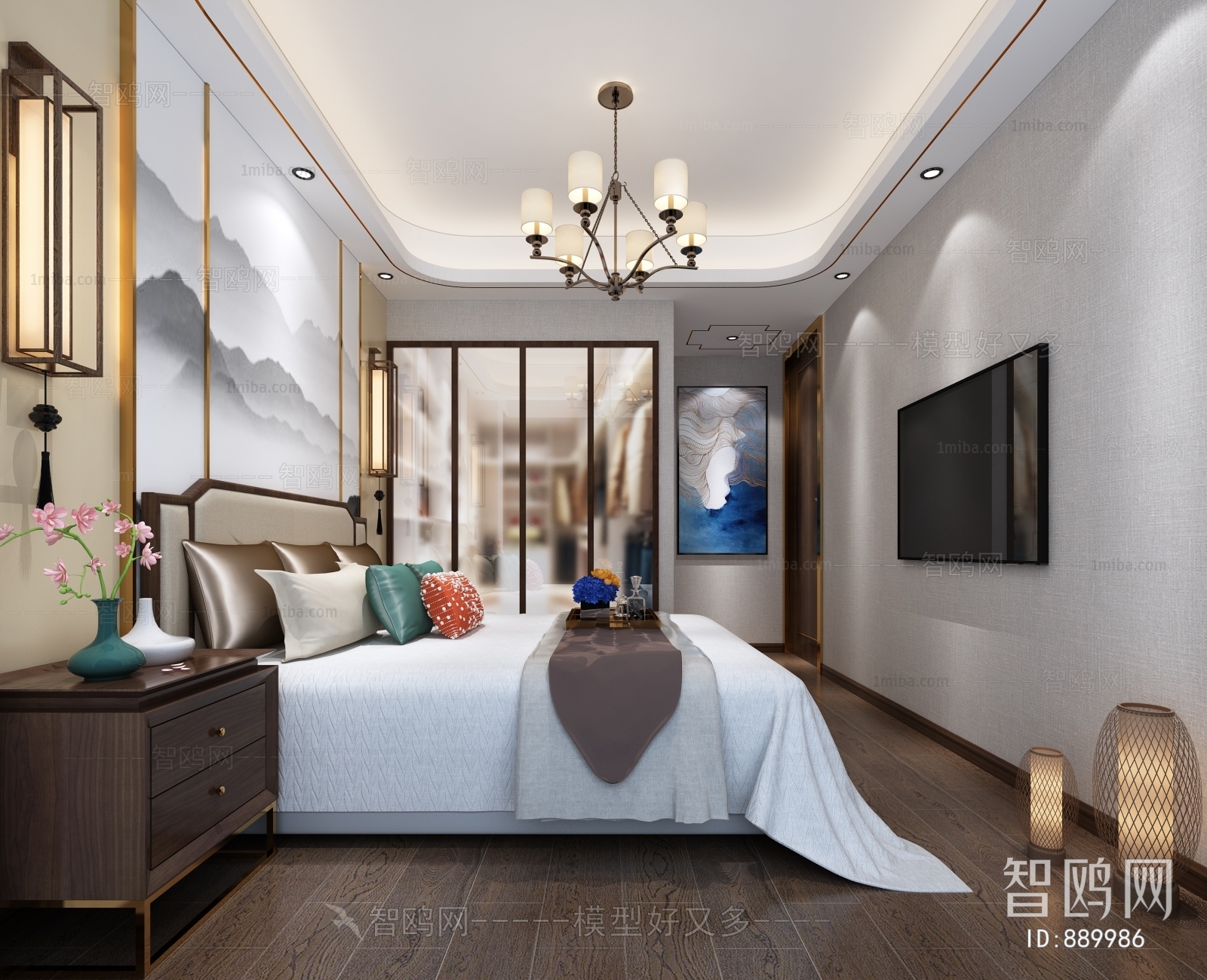 New Chinese Style Bedroom