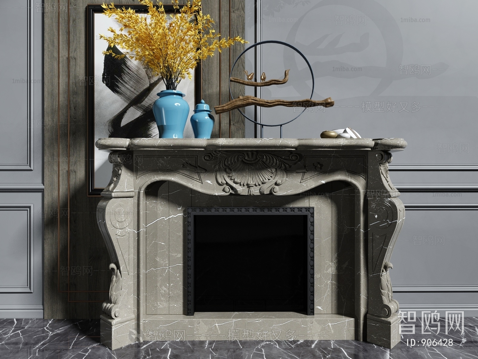 European Style Fireplace