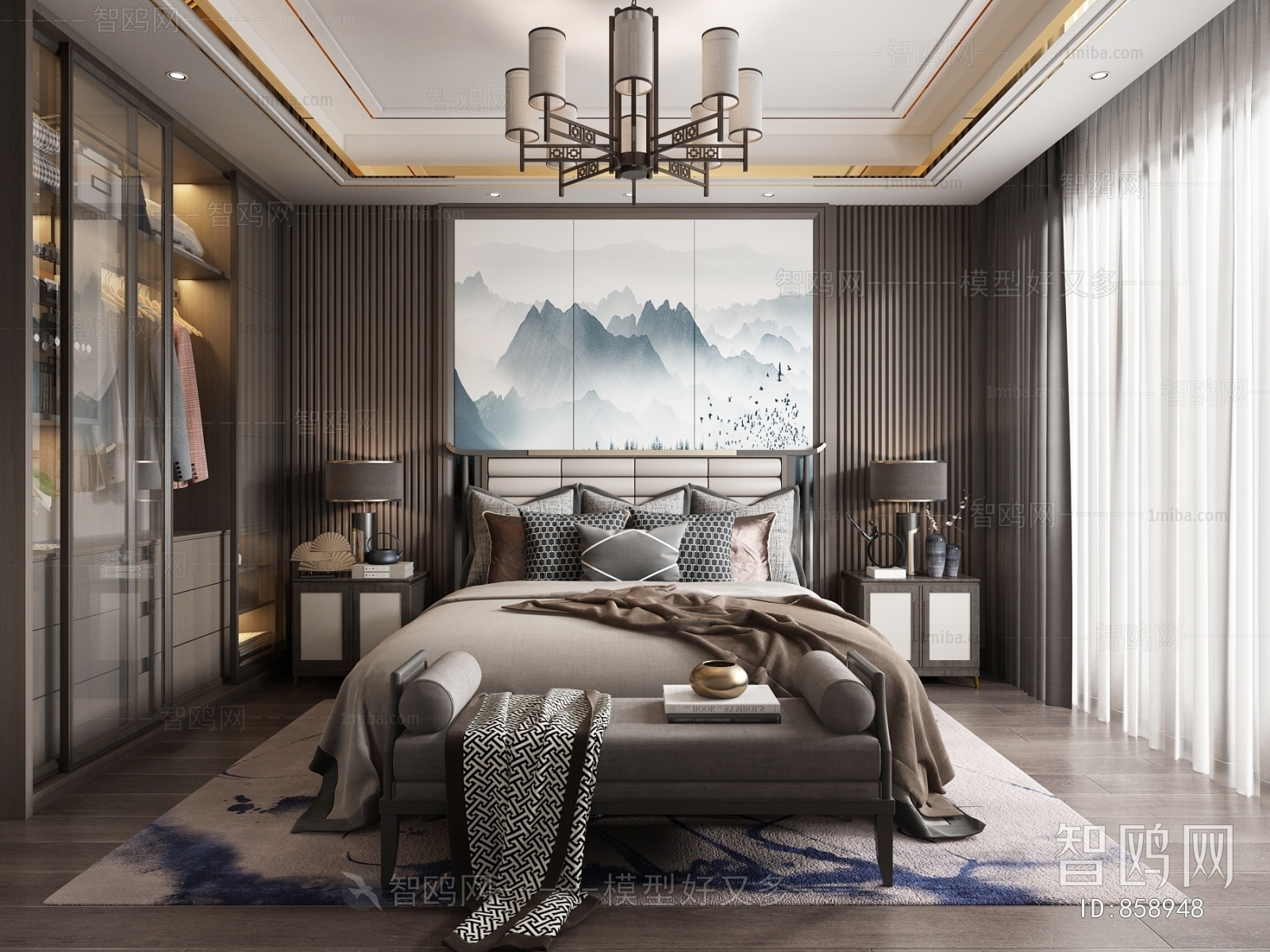 New Chinese Style Bedroom