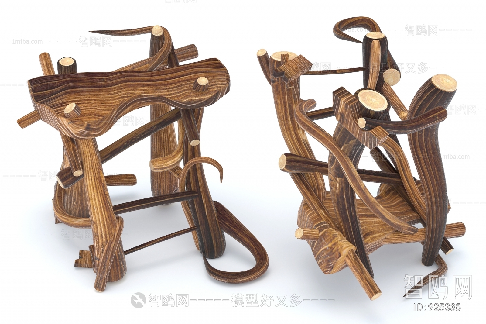 现代艺术工艺品小木椅根雕