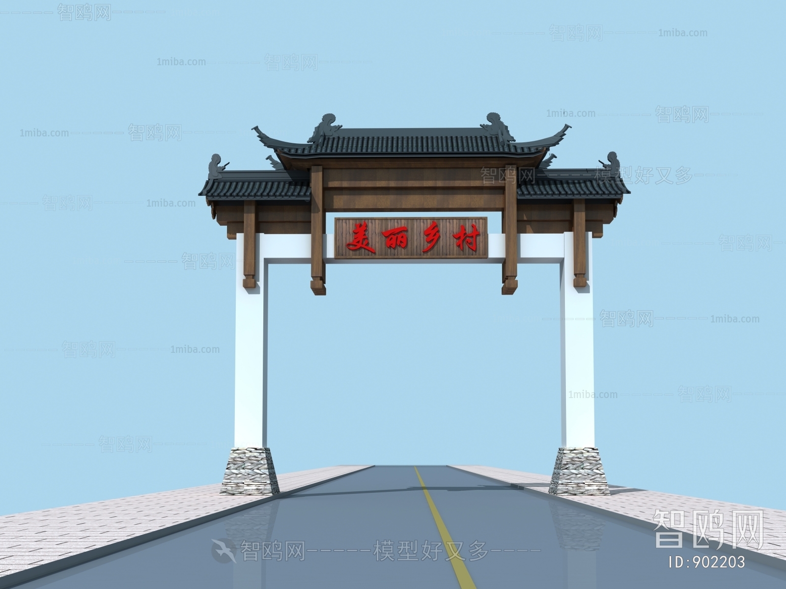 New Chinese Style Ancient Architectural Buildings