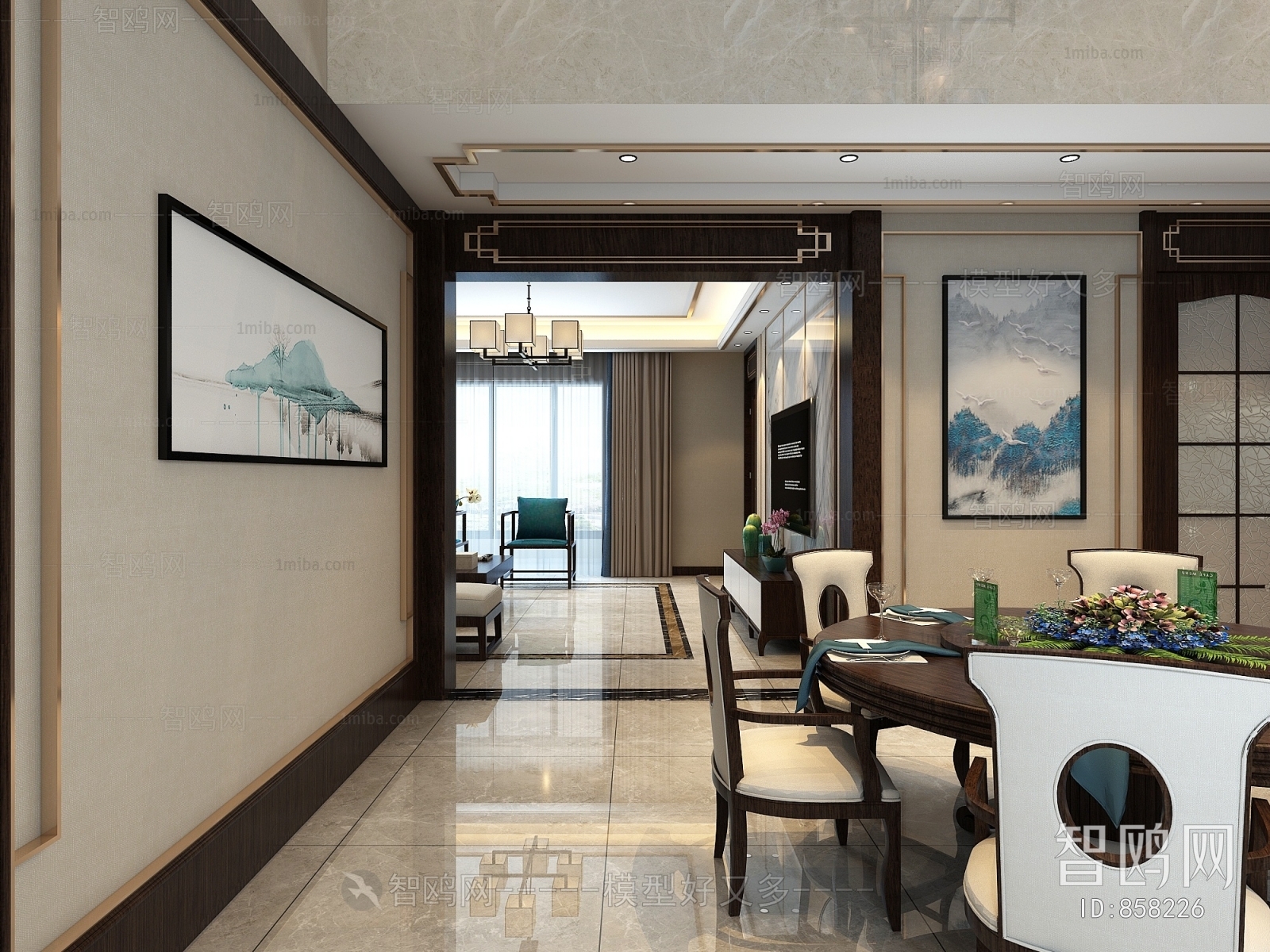 New Chinese Style Dining Room