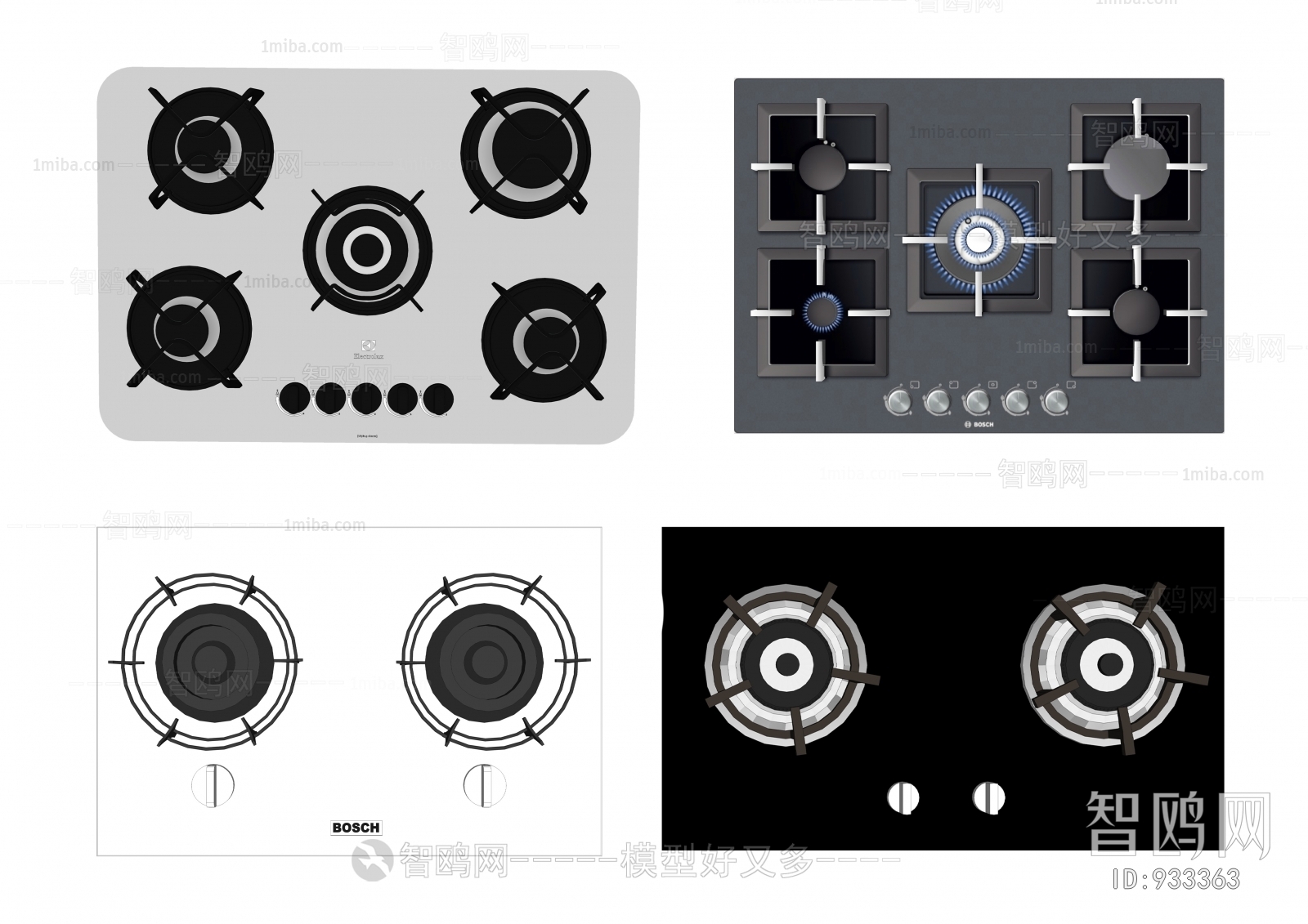 Modern Kitchen Electric Gas Range