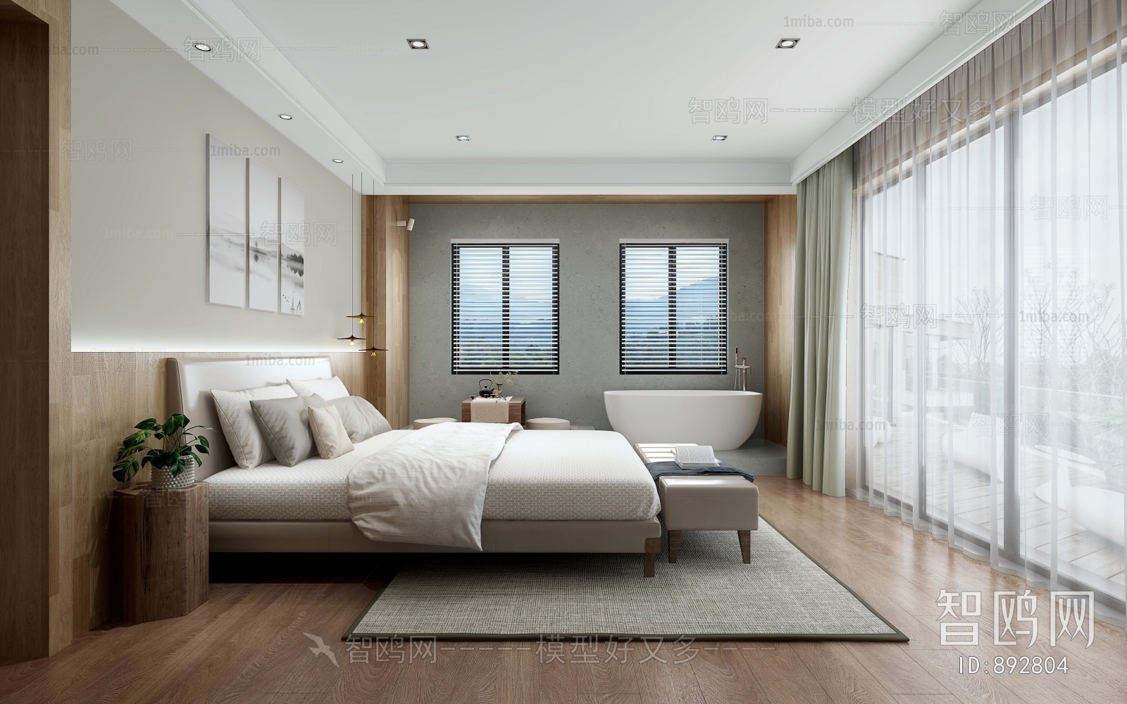 New Chinese Style Bedroom